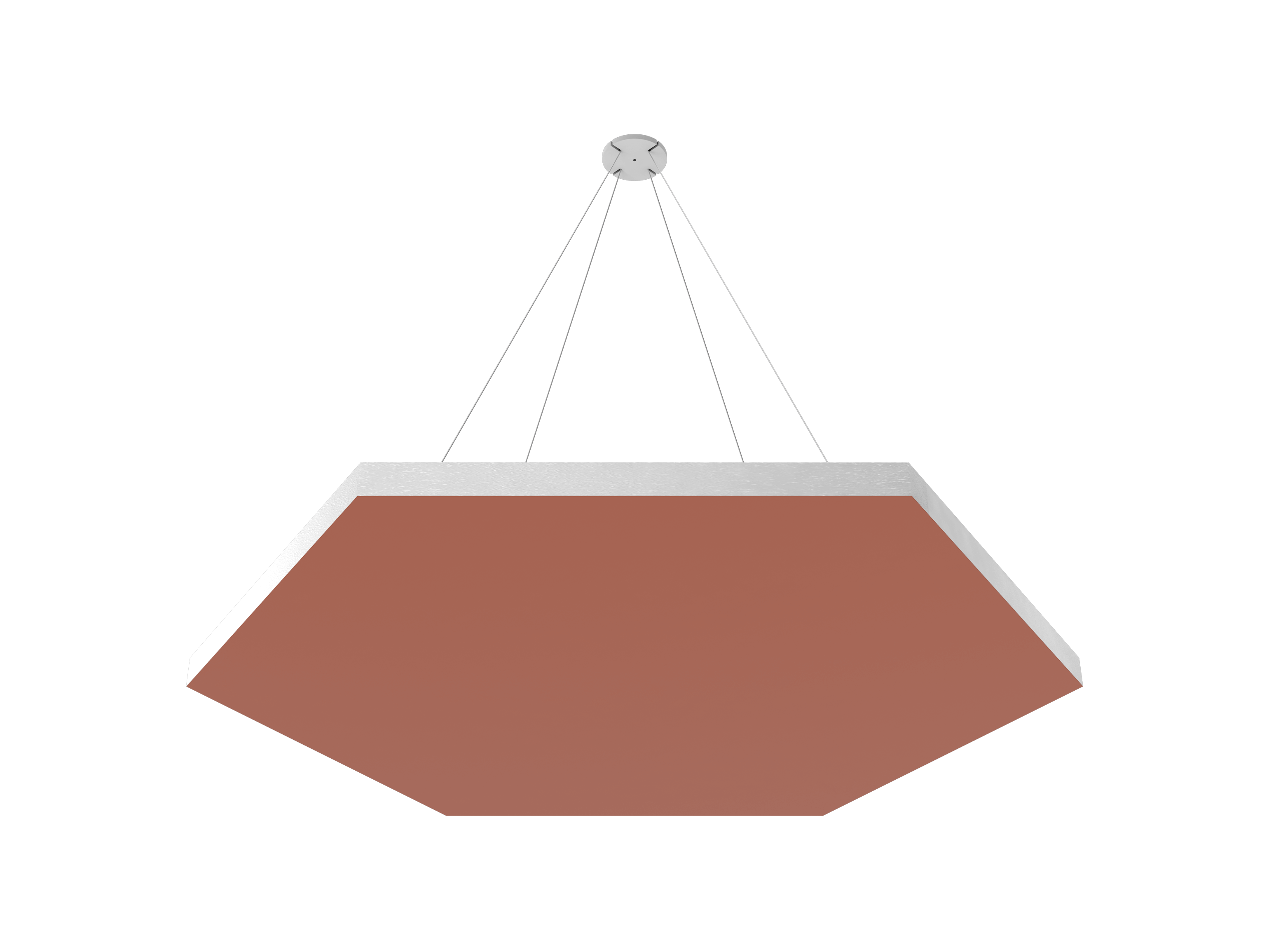 Vicoustic ViCloud VMT Flat Hexagon Colors Sound Absorbing Acoustic Cloud in Coral