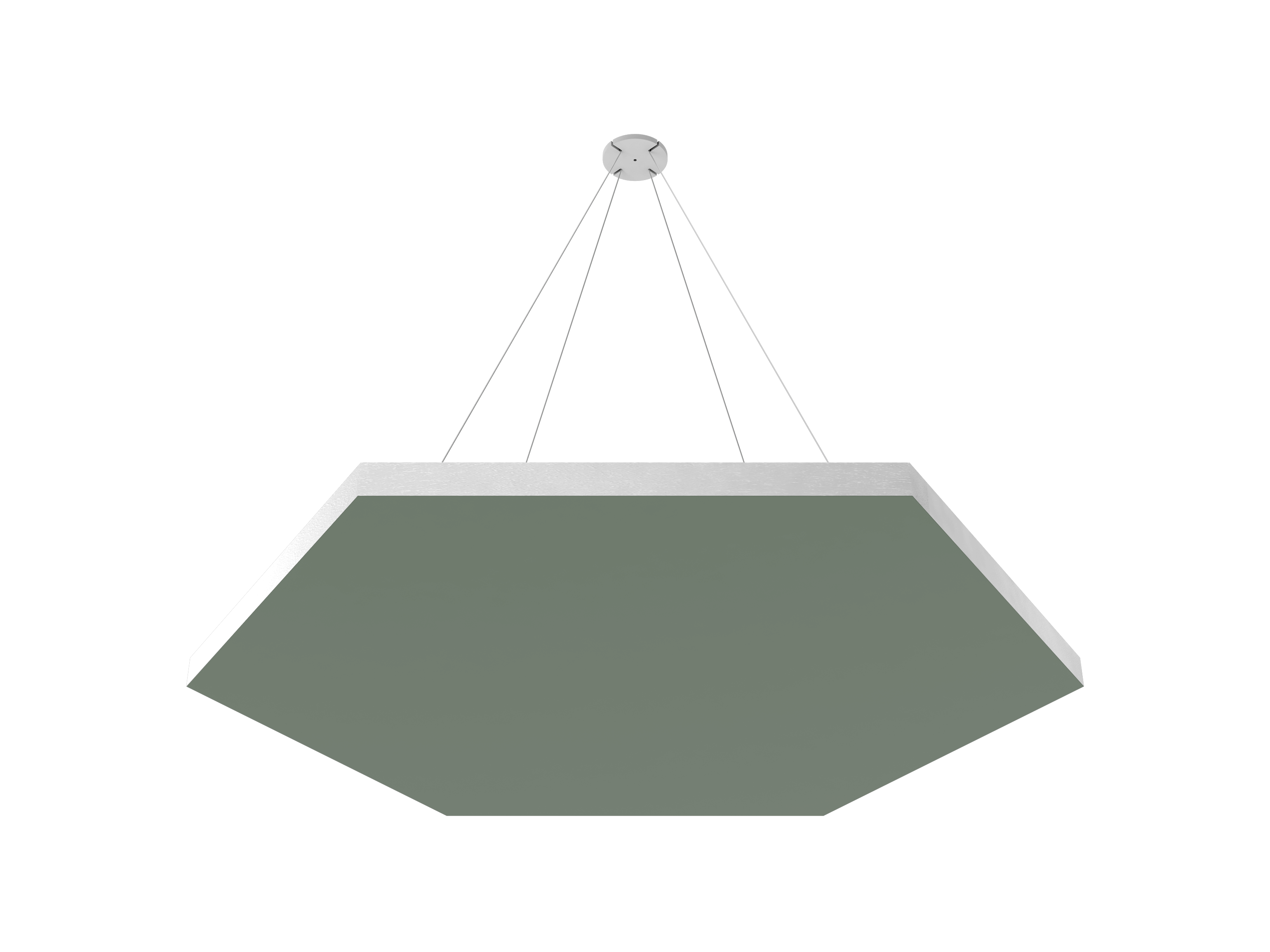 Vicoustic ViCloud VMT Flat Hexagon Colors Sound Absorbing Acoustic Cloud in Moss Green