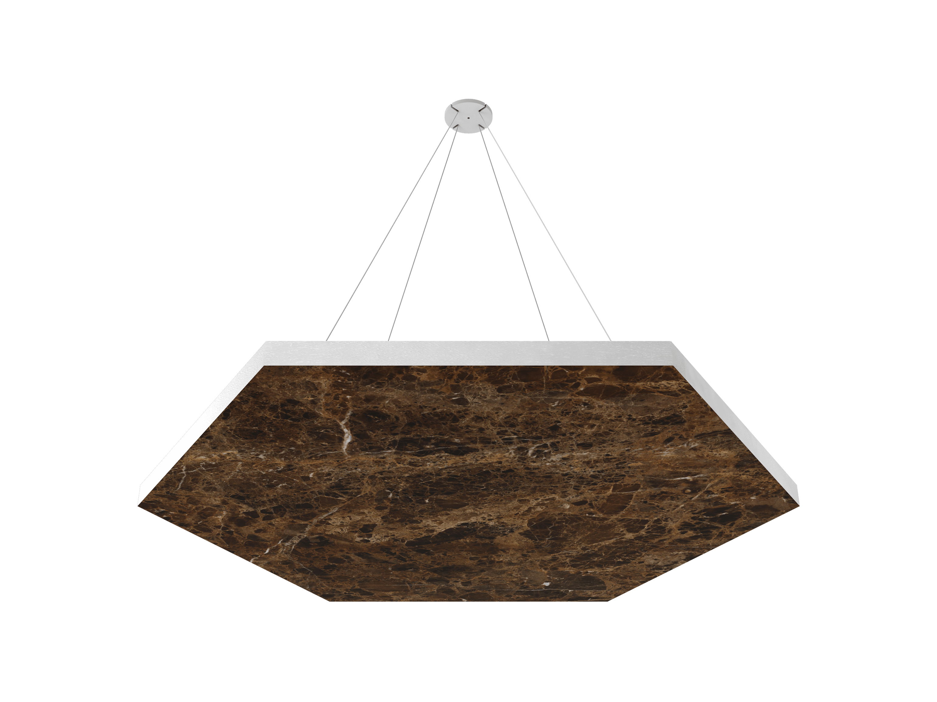 Vicoustic ViCloud VMT Flat Hexagon Patterns Sound Absorbing Acoustic Cloud in Emperador Dark