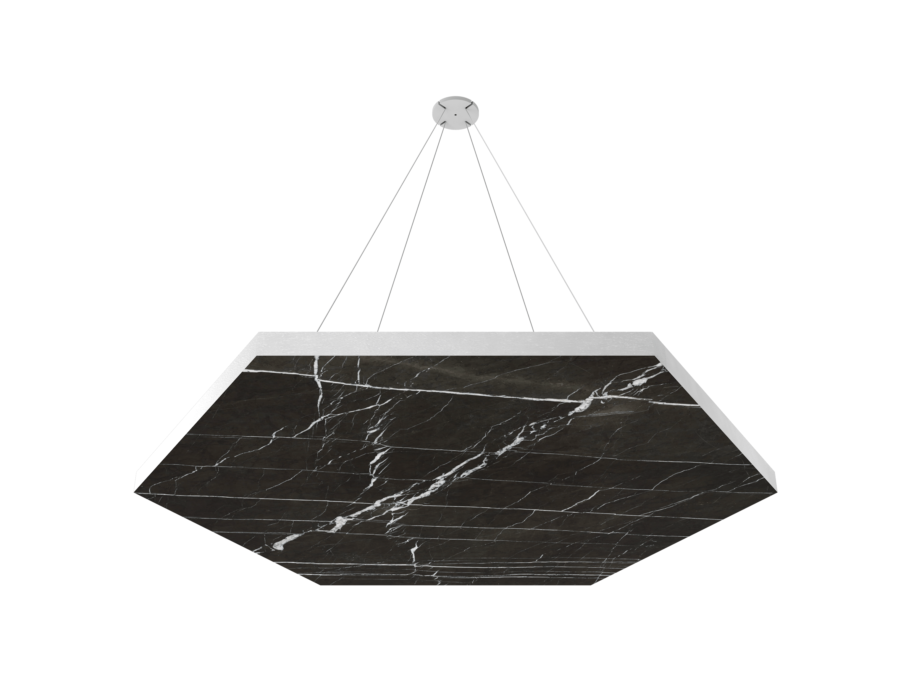 Vicoustic ViCloud VMT Flat Hexagon Patterns Sound Absorbing Acoustic Cloud in Grey Stone