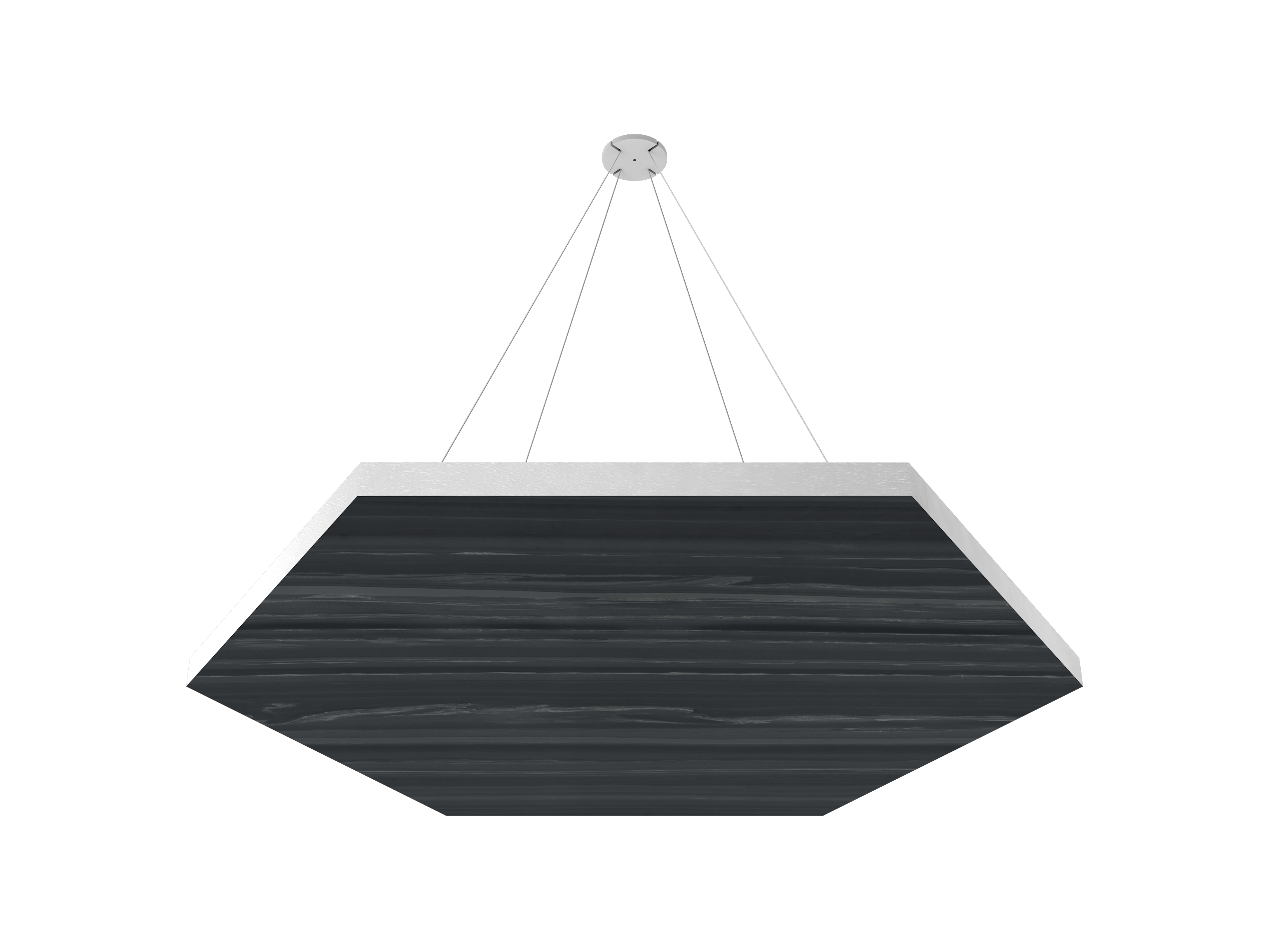 Vicoustic ViCloud VMT Flat Hexagon Patterns Sound Absorbing Acoustic Cloud in Hematite Black