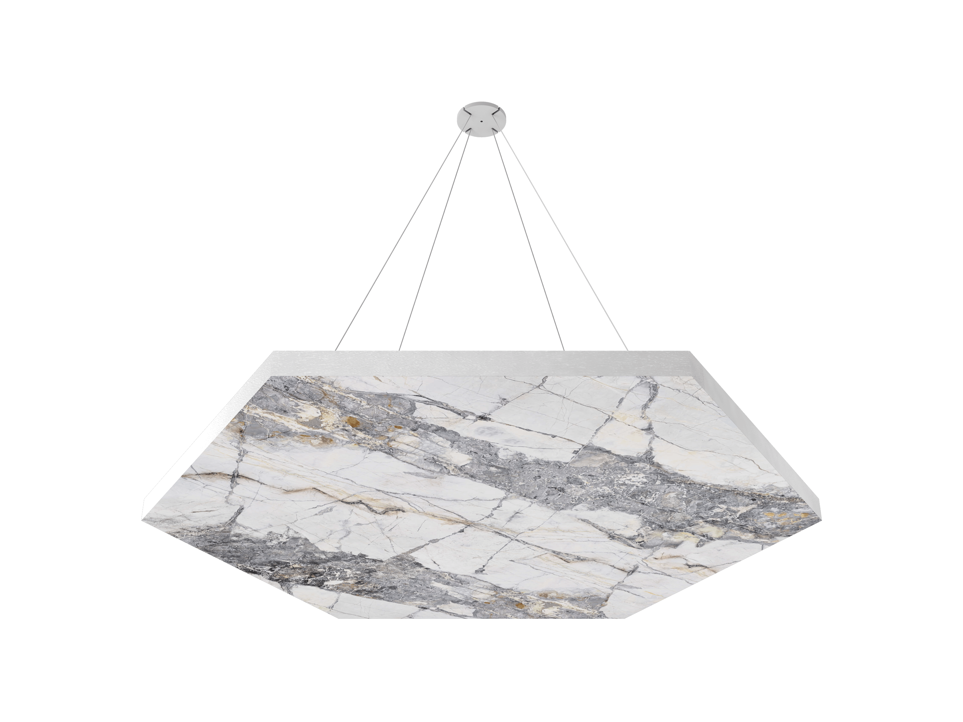 Vicoustic ViCloud VMT Flat Hexagon Patterns Sound Absorbing Acoustic Cloud in Invisible Grey