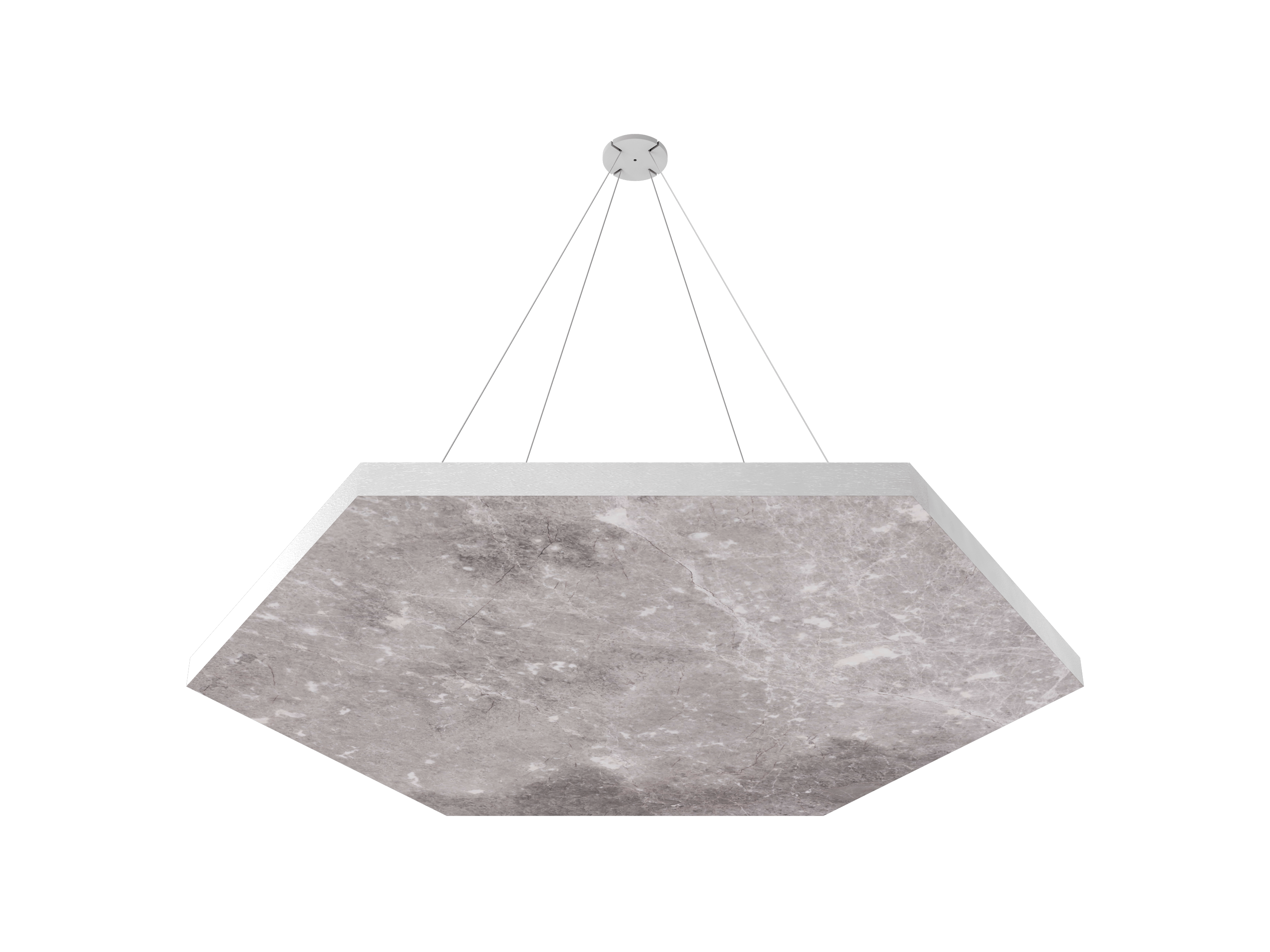 Vicoustic ViCloud VMT Flat Hexagon Patterns Sound Absorbing Acoustic Cloud in Moonlight Grey