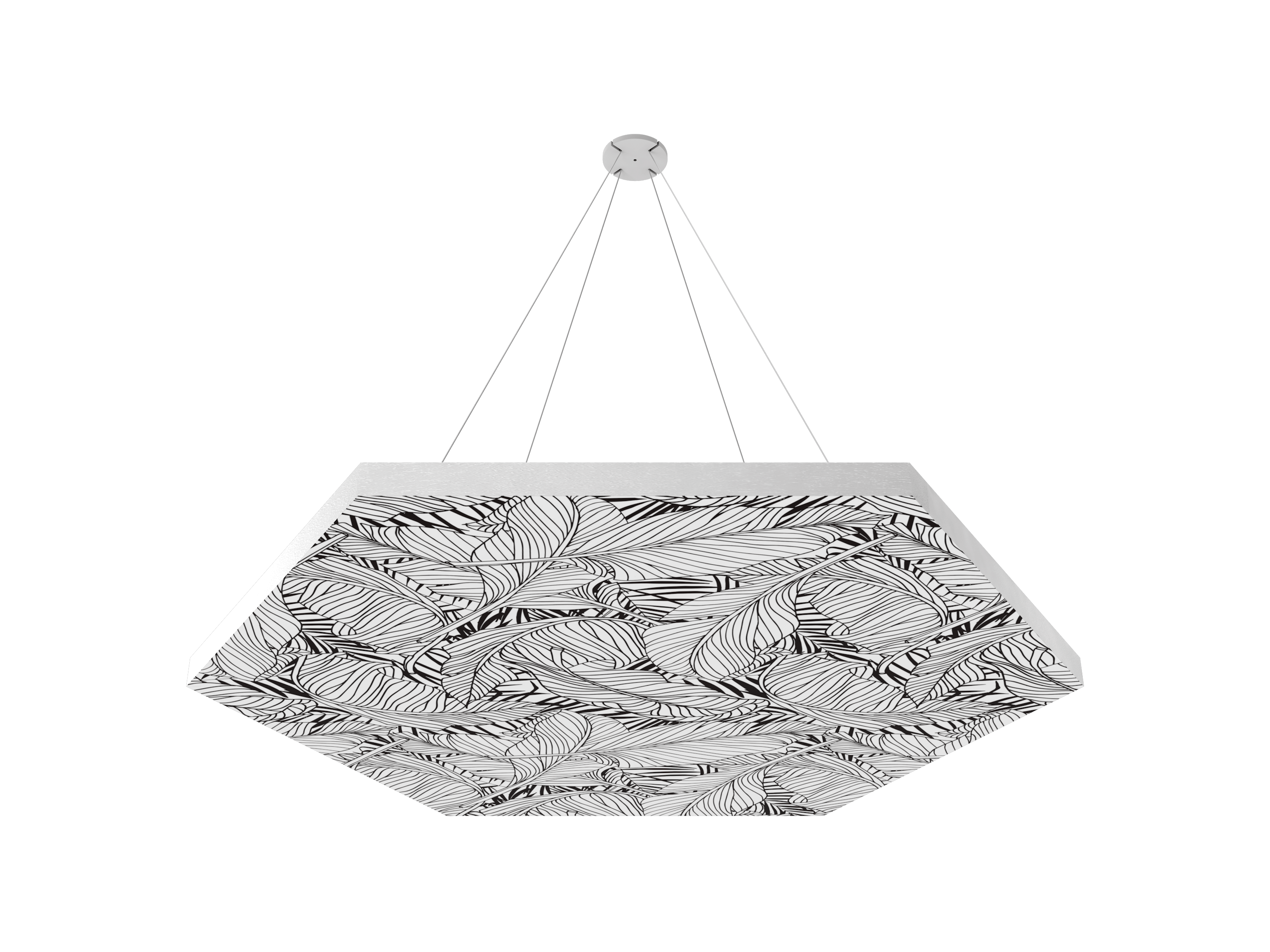 Vicoustic ViCloud VMT Flat Hexagon Patterns Sound Absorbing Acoustic Cloud in Palm Bw