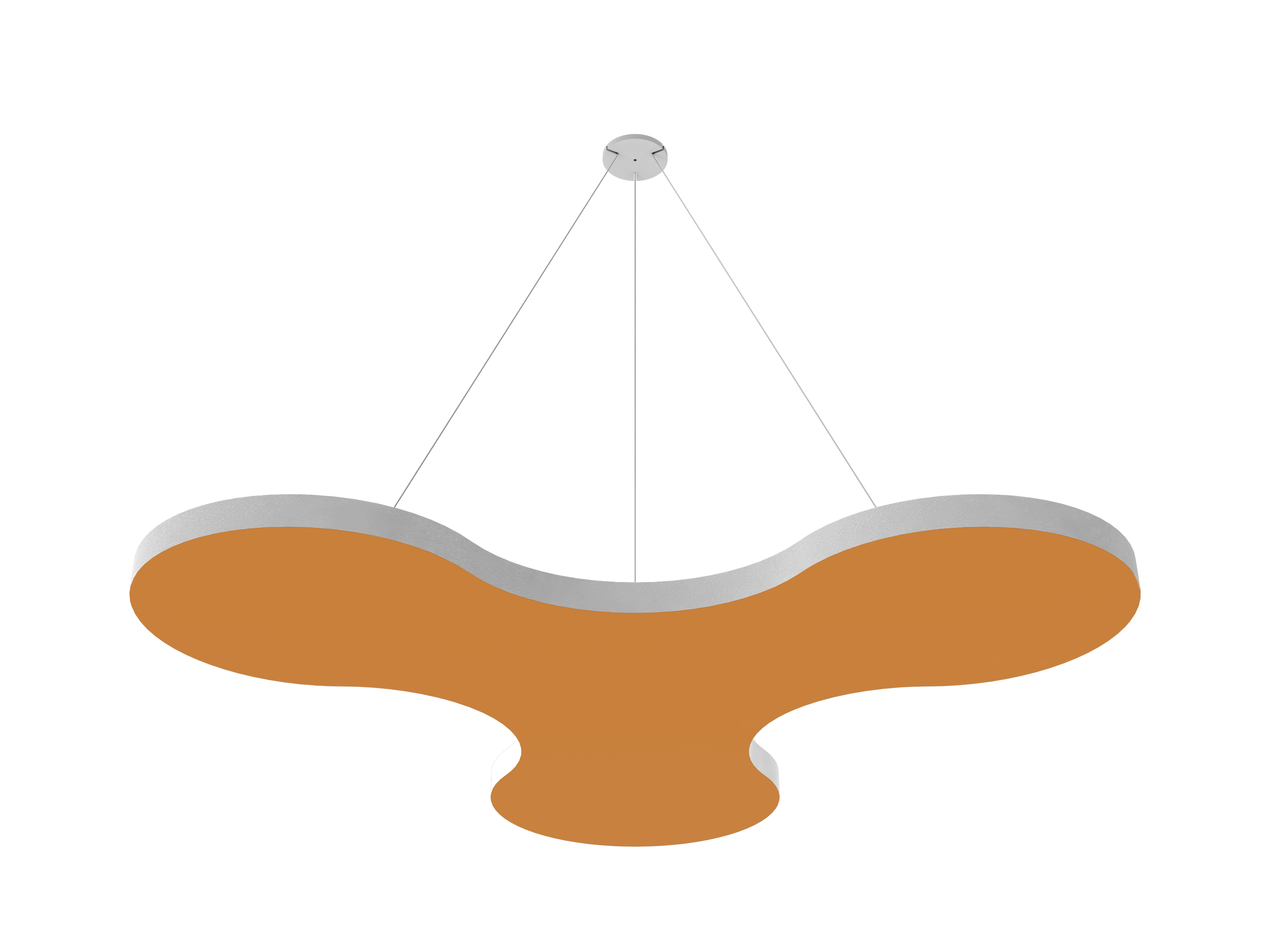 Vicoustic ViCloud VMT Flat Petal Colors Sound Absorbing Acoustic Cloud in Pumpkin Orange