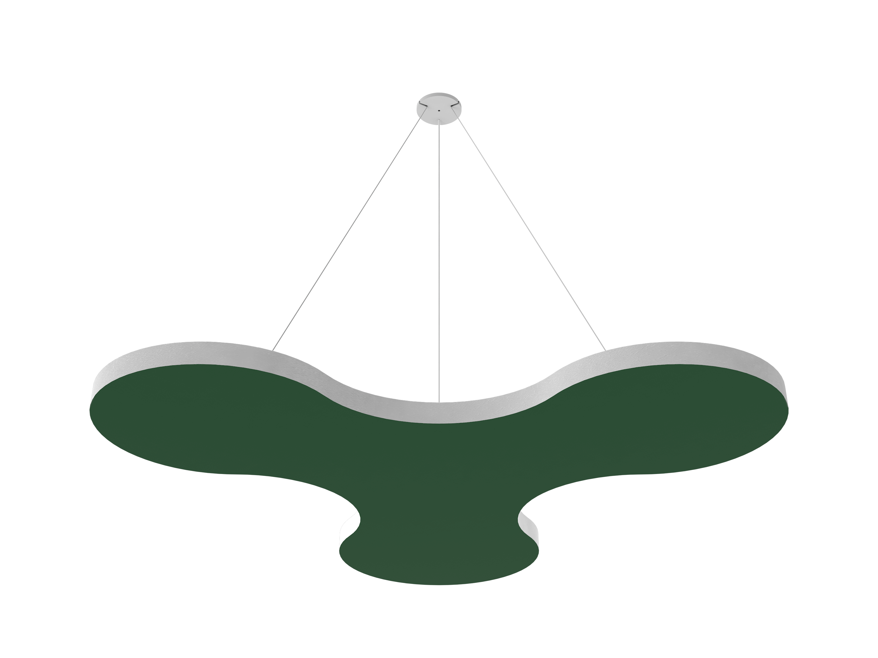 Vicoustic ViCloud VMT Flat Petal Colors Sound Absorbing Acoustic Cloud in Musk Green