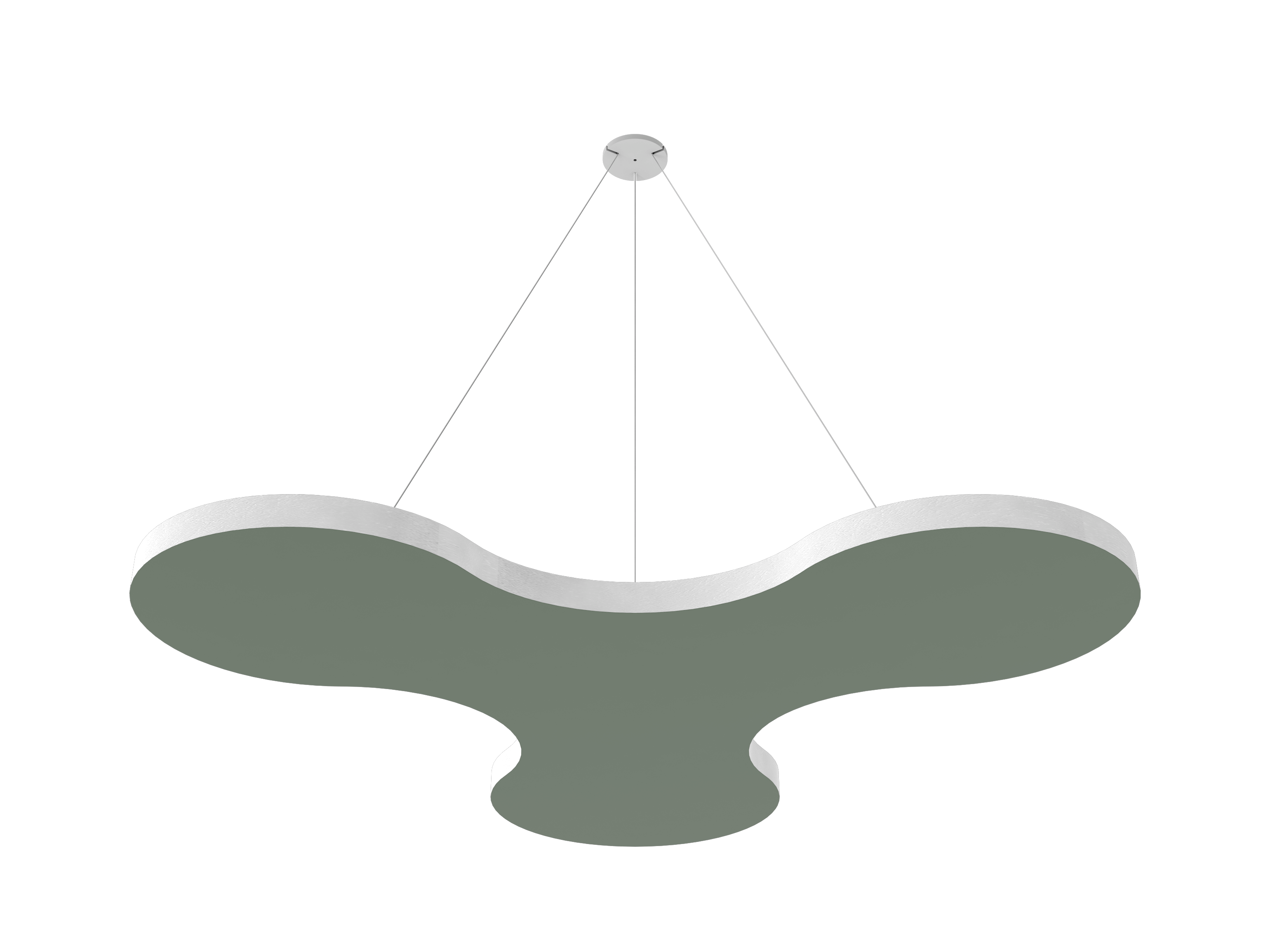 Vicoustic ViCloud VMT Flat Petal Colors Sound Absorbing Acoustic Cloud in Moss Green