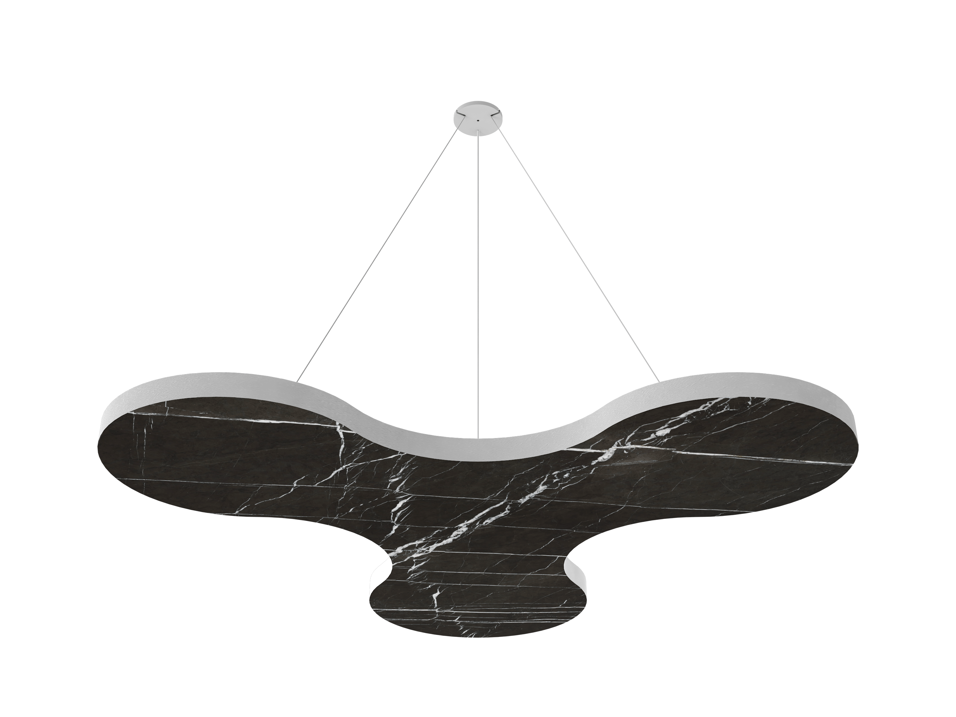 Vicoustic ViCloud VMT Flat Petal Patterns Sound Absorbing Acoustic Cloud in Grey Stone