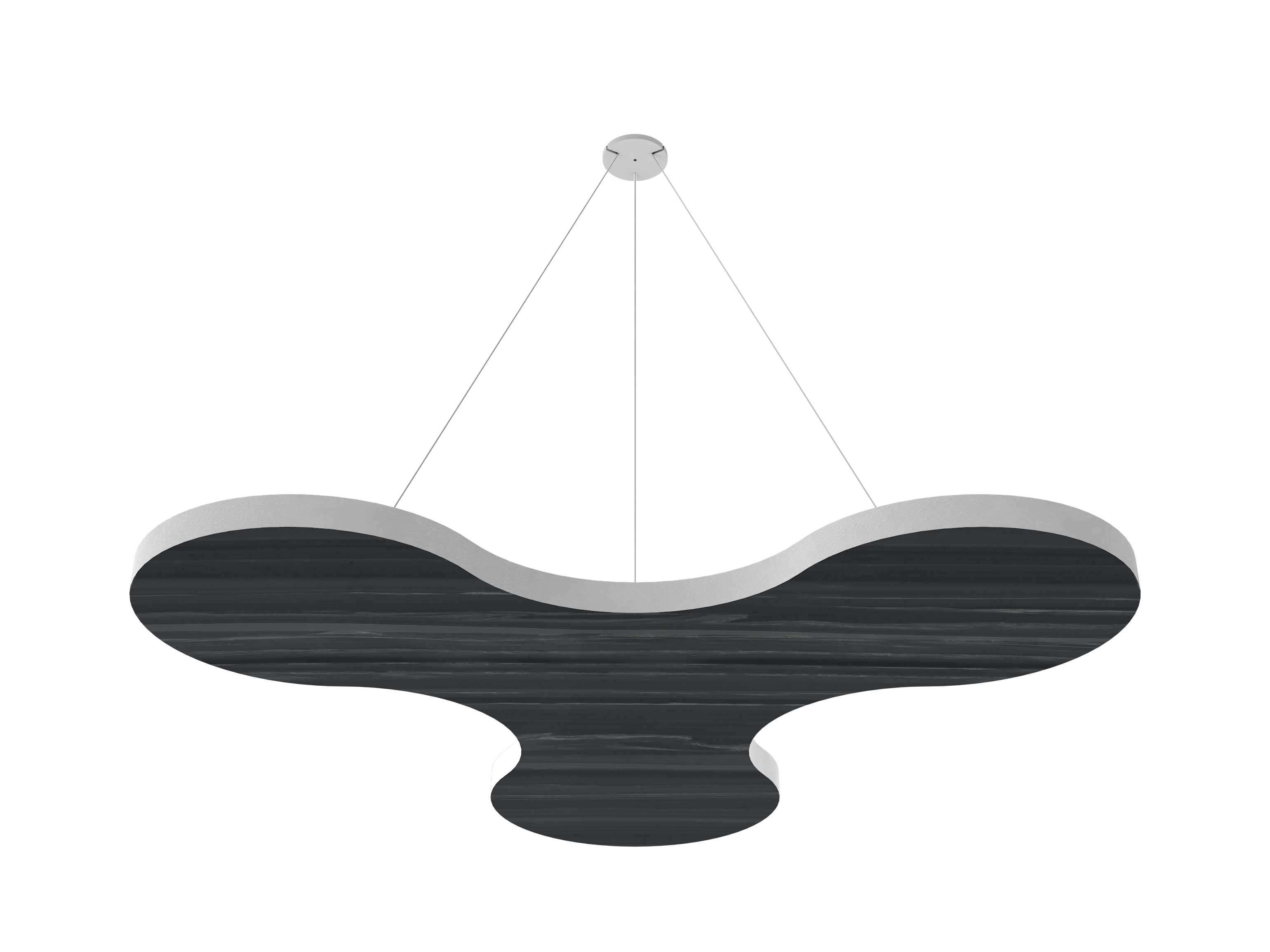 Vicoustic ViCloud VMT Flat Petal Patterns Sound Absorbing Acoustic Cloud in Hematite Black