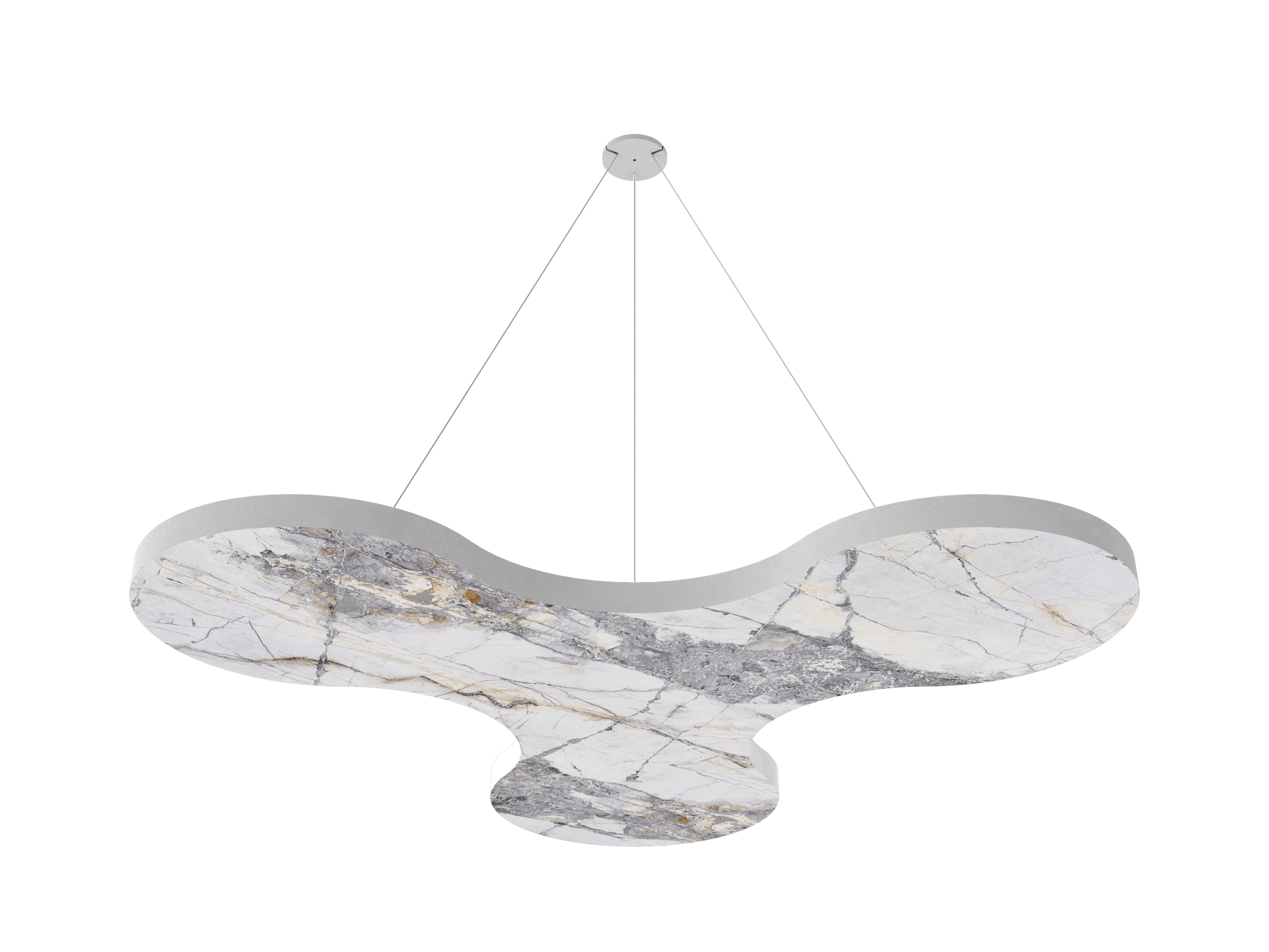 Vicoustic ViCloud VMT Flat Petal Patterns Sound Absorbing Acoustic Cloud in Invisible Grey