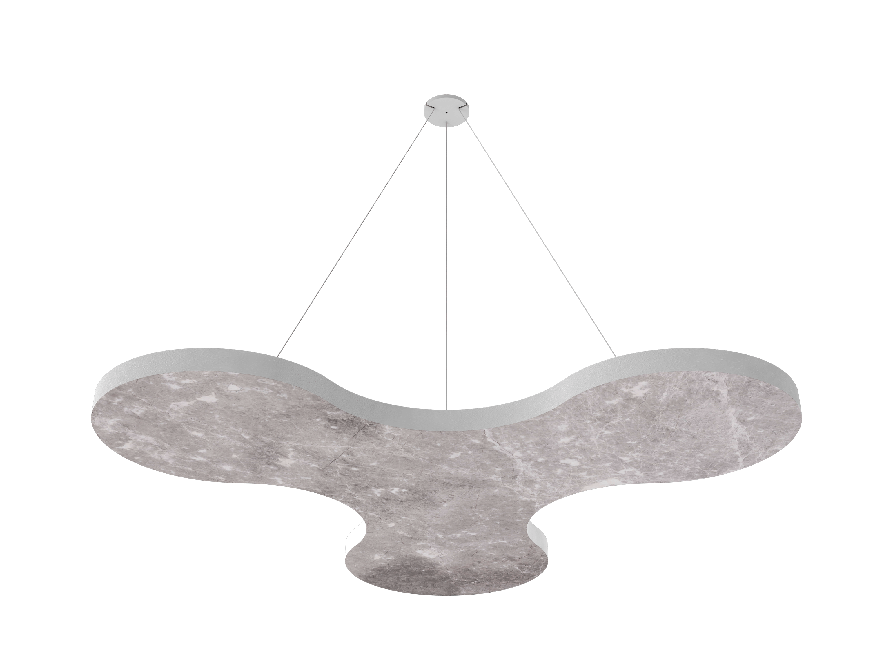 Vicoustic ViCloud VMT Flat Petal Patterns Sound Absorbing Acoustic Cloud in Moonlight Grey