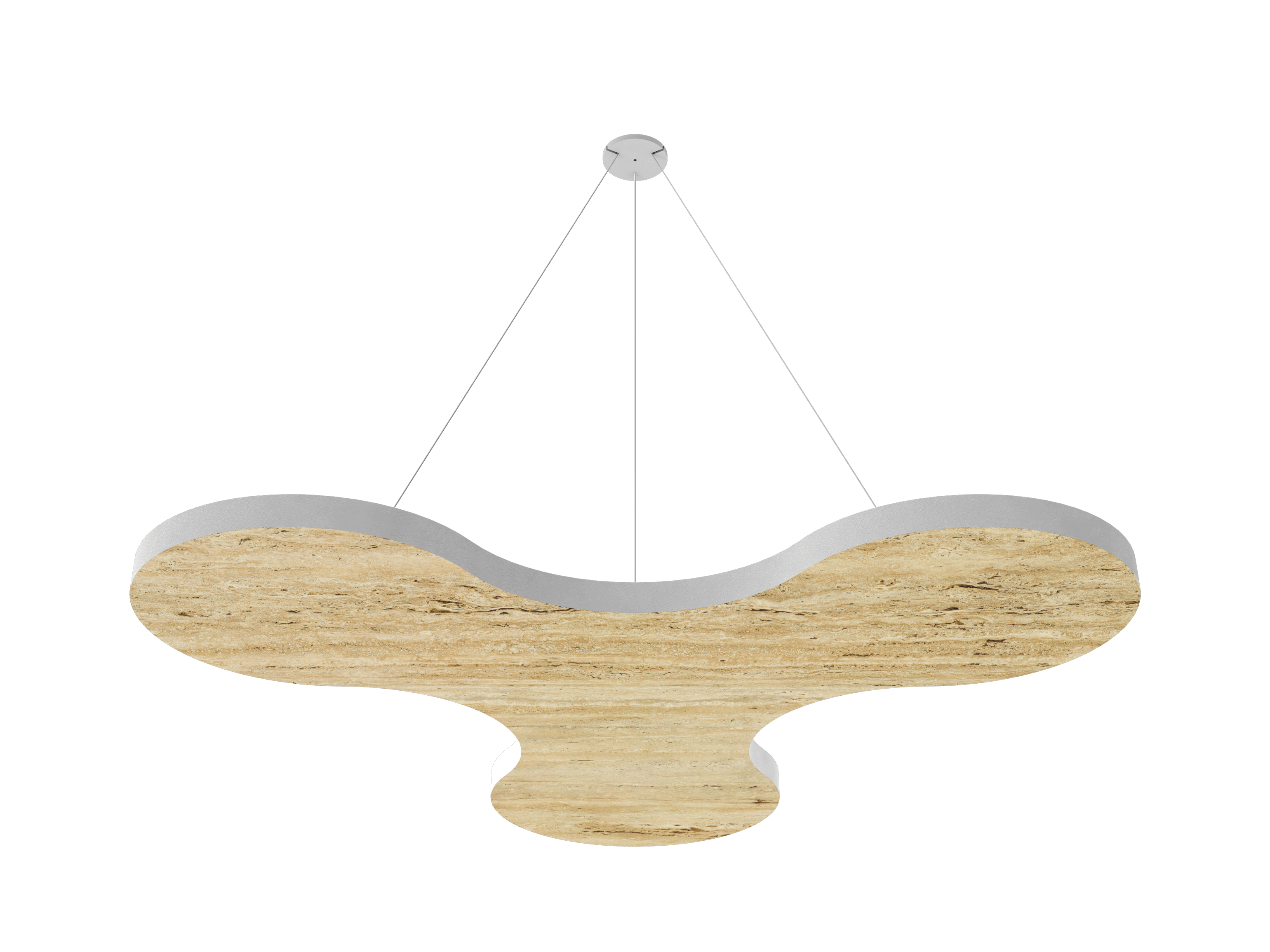 Vicoustic ViCloud VMT Flat Petal Patterns Sound Absorbing Acoustic Cloud in Travertino Classico