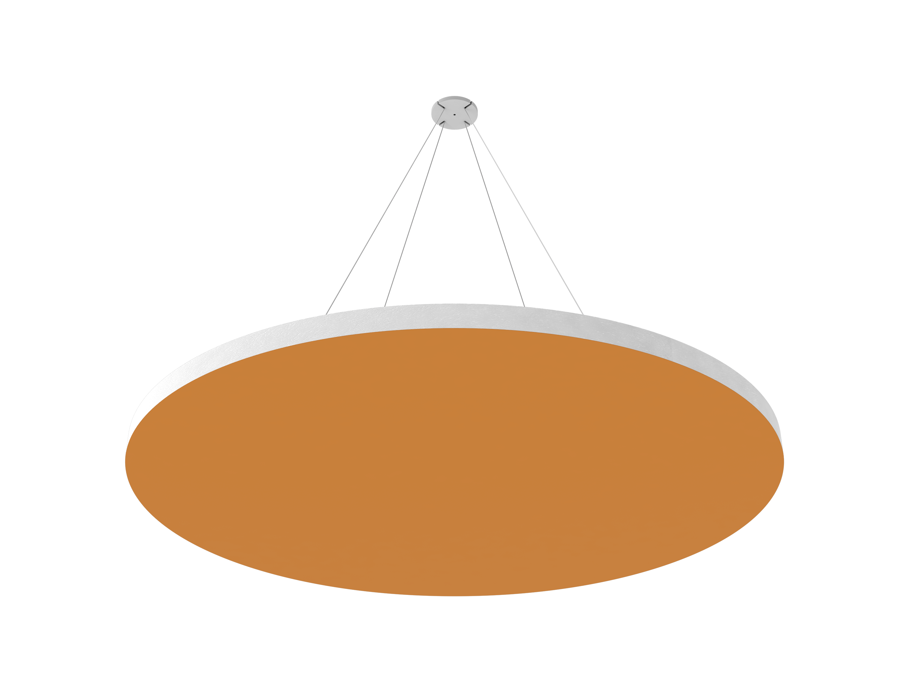 Vicoustic ViCloud VMT Flat Round Colors Sound Absorbing Acoustic Cloud in Pumpkin Orange