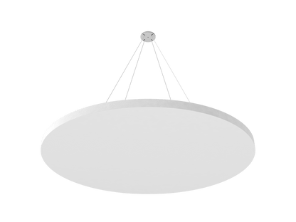 Vicoustic ViCloud VMT Flat Round Colors Sound Absorbing Acoustic Cloud in Natural White