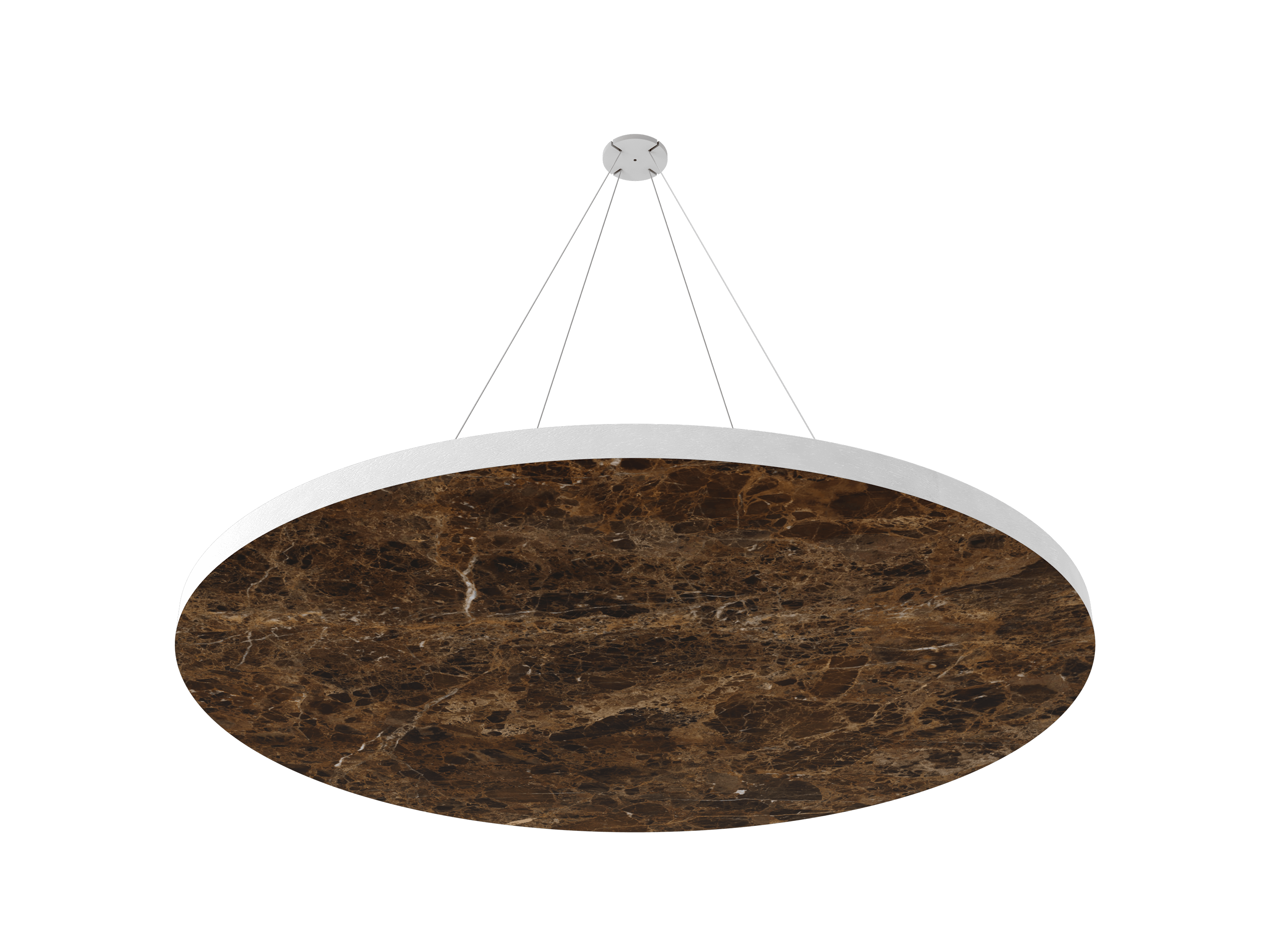 Vicoustic ViCloud VMT Flat Round Patterns Sound Absorbing Acoustic Cloud in Emperador Dark