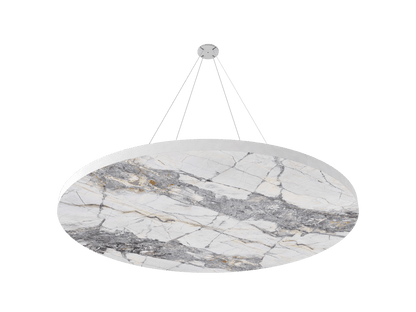 Vicoustic ViCloud VMT Flat Round Patterns Sound Absorbing Acoustic Cloud in Invisible Grey