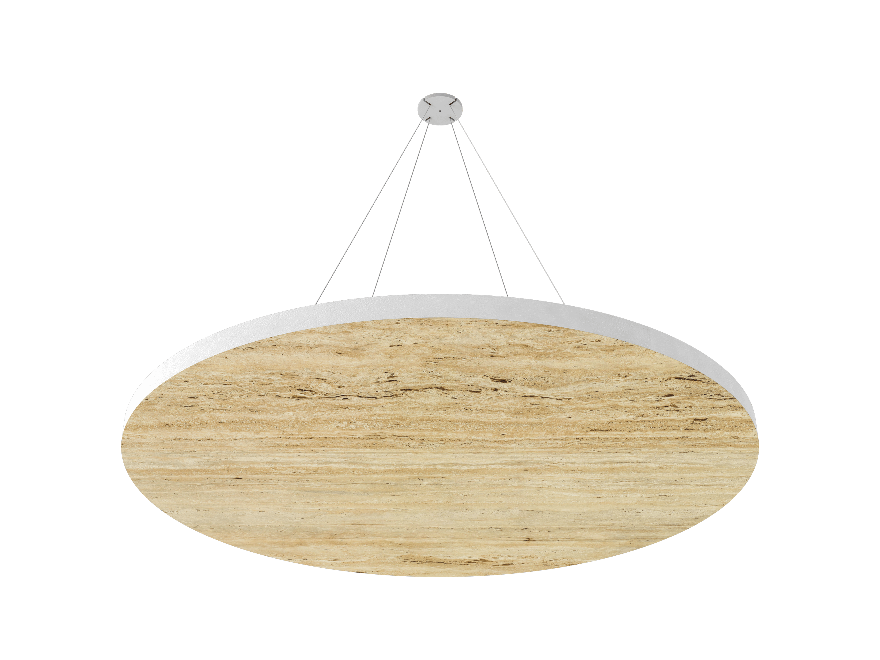 Vicoustic ViCloud VMT Flat Round Patterns Sound Absorbing Acoustic Cloud in Travertino Classico