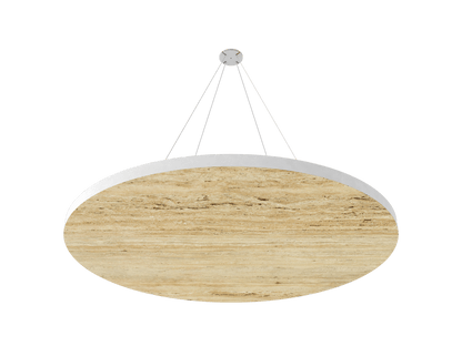 Vicoustic ViCloud VMT Flat Round Patterns Sound Absorbing Acoustic Cloud in Travertino Classico