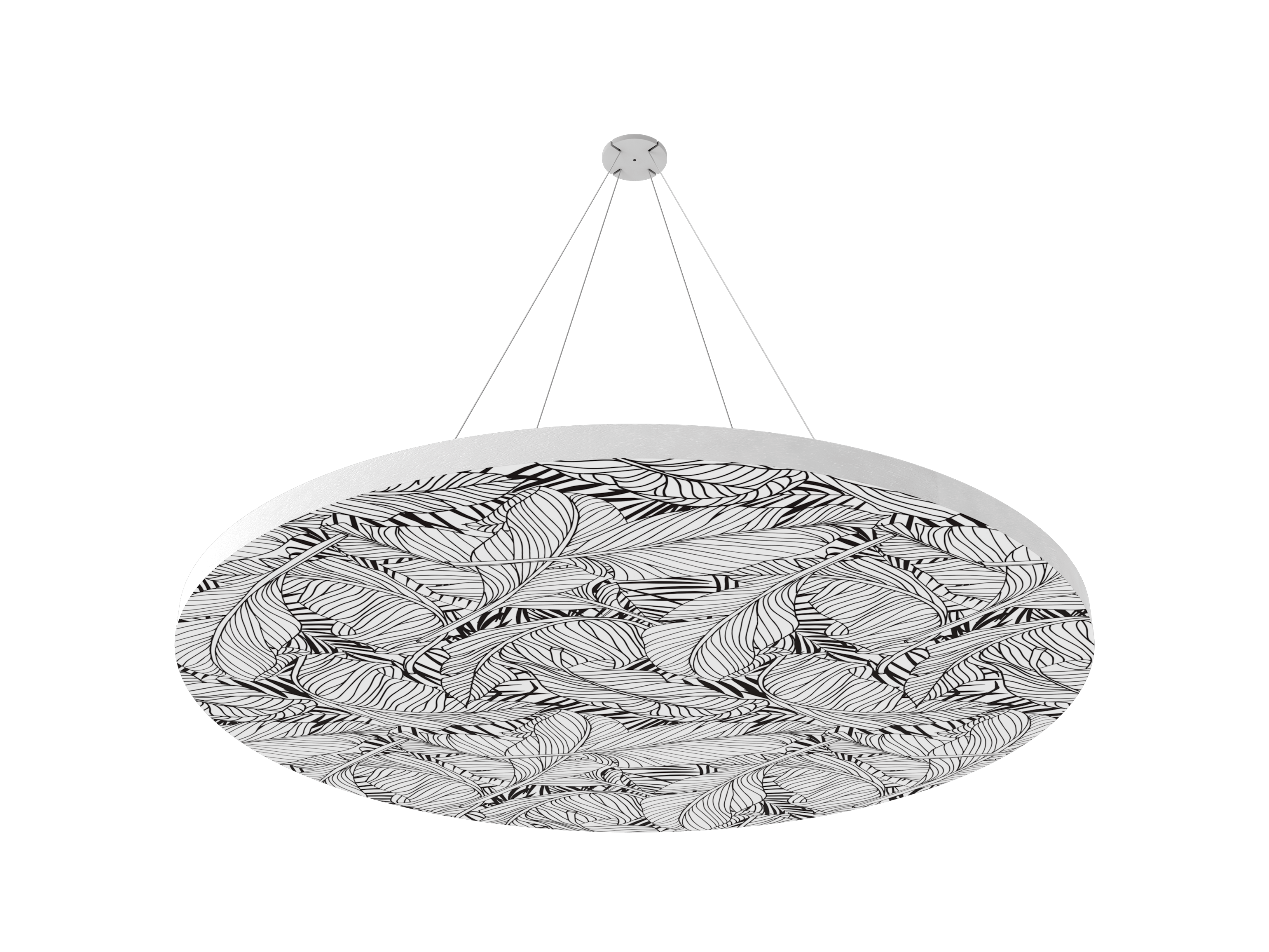 Vicoustic ViCloud VMT Flat Round Patterns Sound Absorbing Acoustic Cloud in Palm Bw