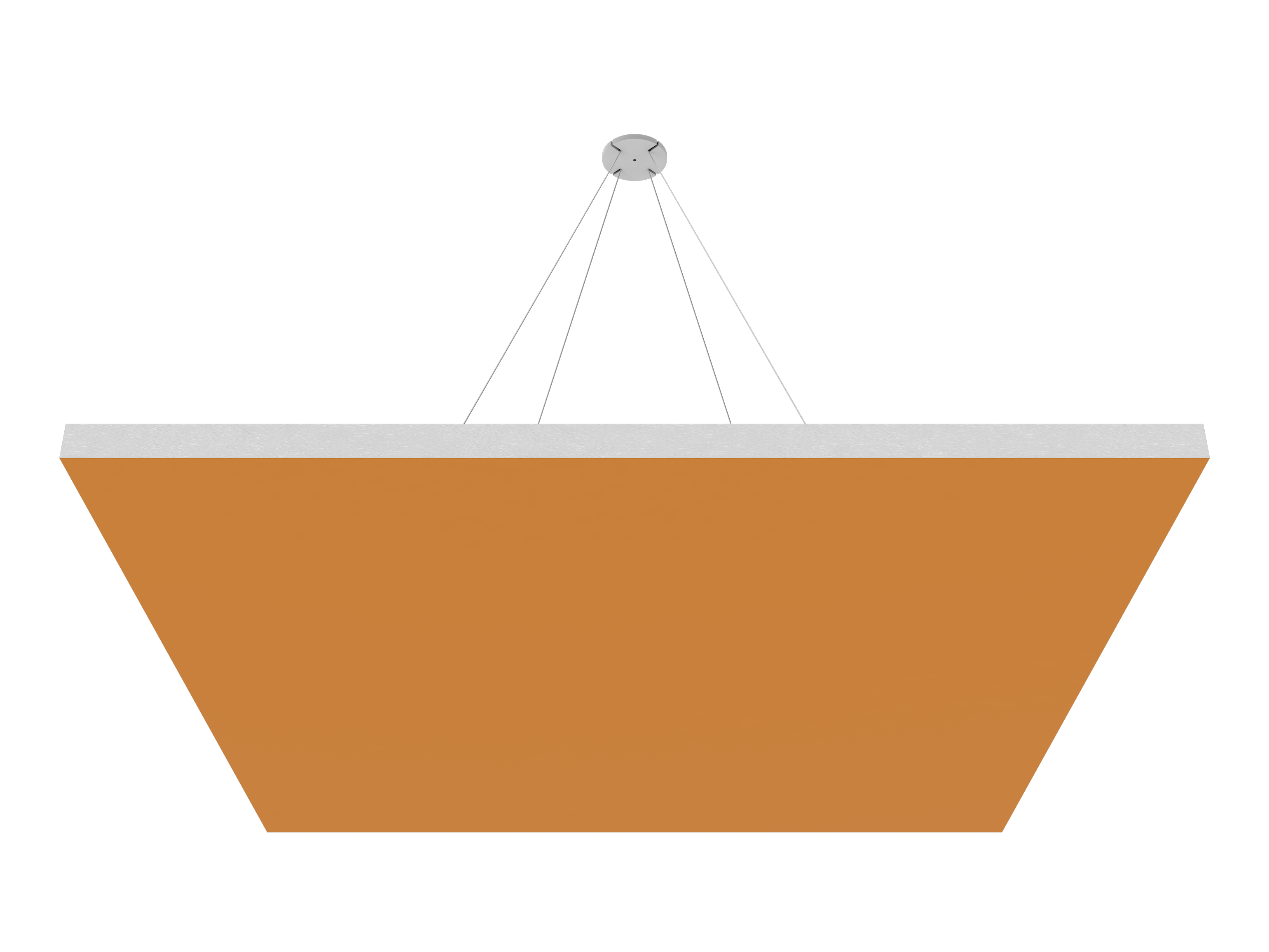 Vicoustic ViCloud VMT Flat Square Colors Sound Absorbing Acoustic Cloud in Pumpkin Orange