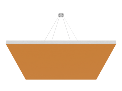 Vicoustic ViCloud VMT Flat Square Colors Sound Absorbing Acoustic Cloud in Pumpkin Orange