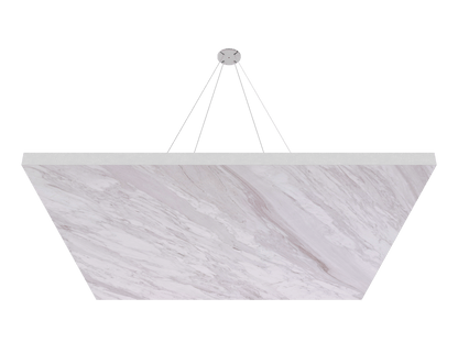 Vicoustic ViCloud VMT Flat Square Patterns Sound Absorbing Acoustic Cloud in Calacatta Cremo