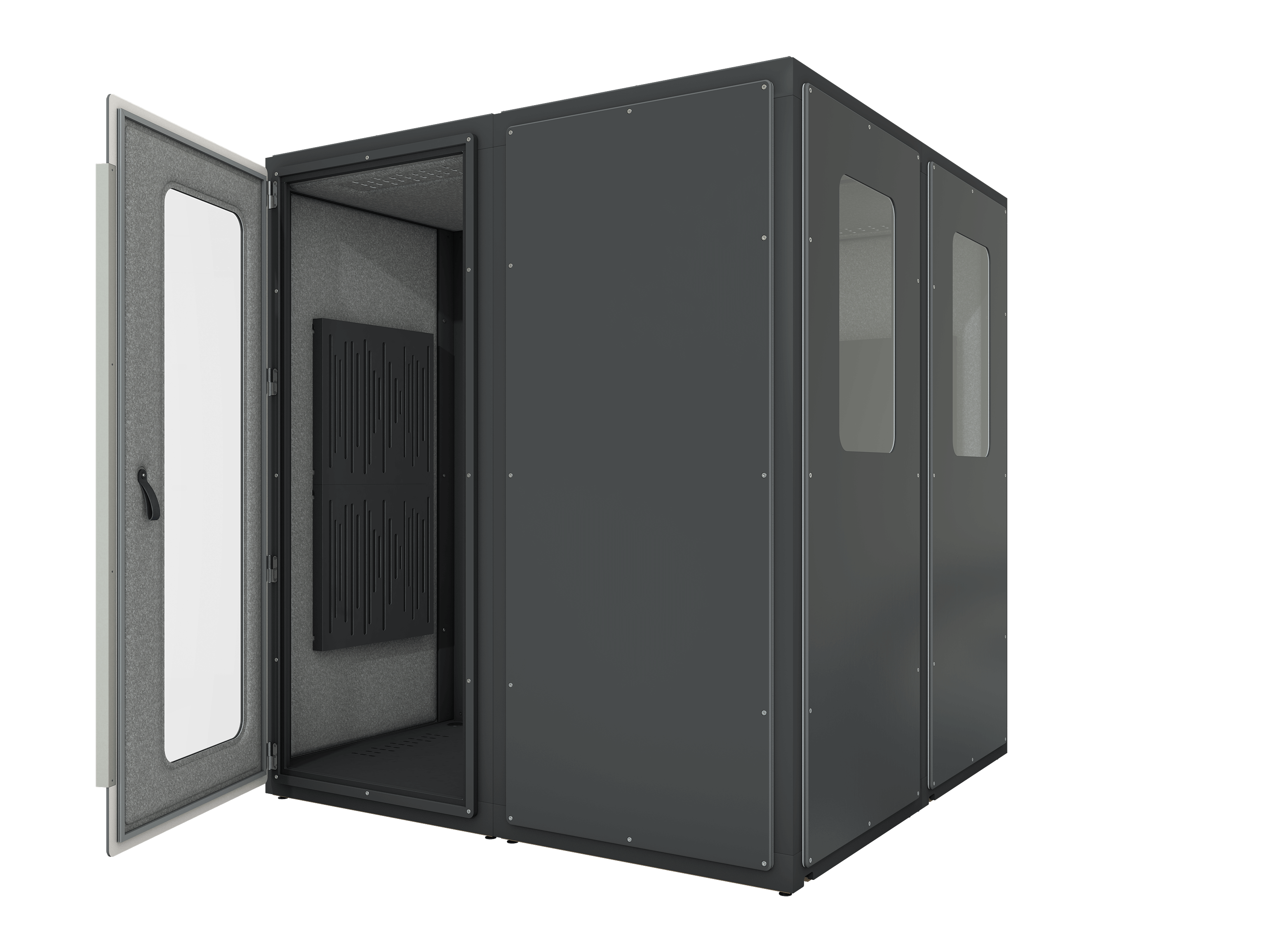 Vicoustic VicBooth Ultra Control Room 2x2m Soundproofing Booth in Black Matte