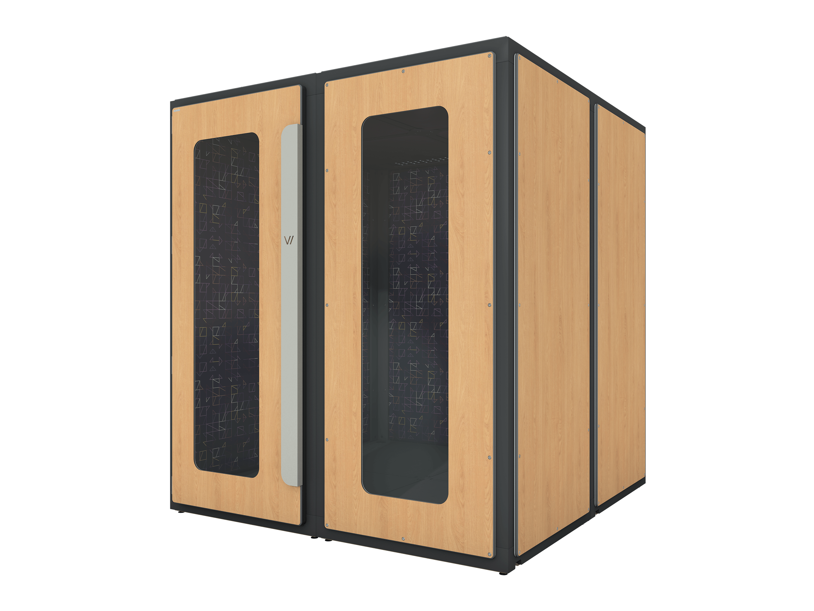 Vicoustic VicBooth Gaming with Window 2x2m Soundproofing Booth in Natural Oak