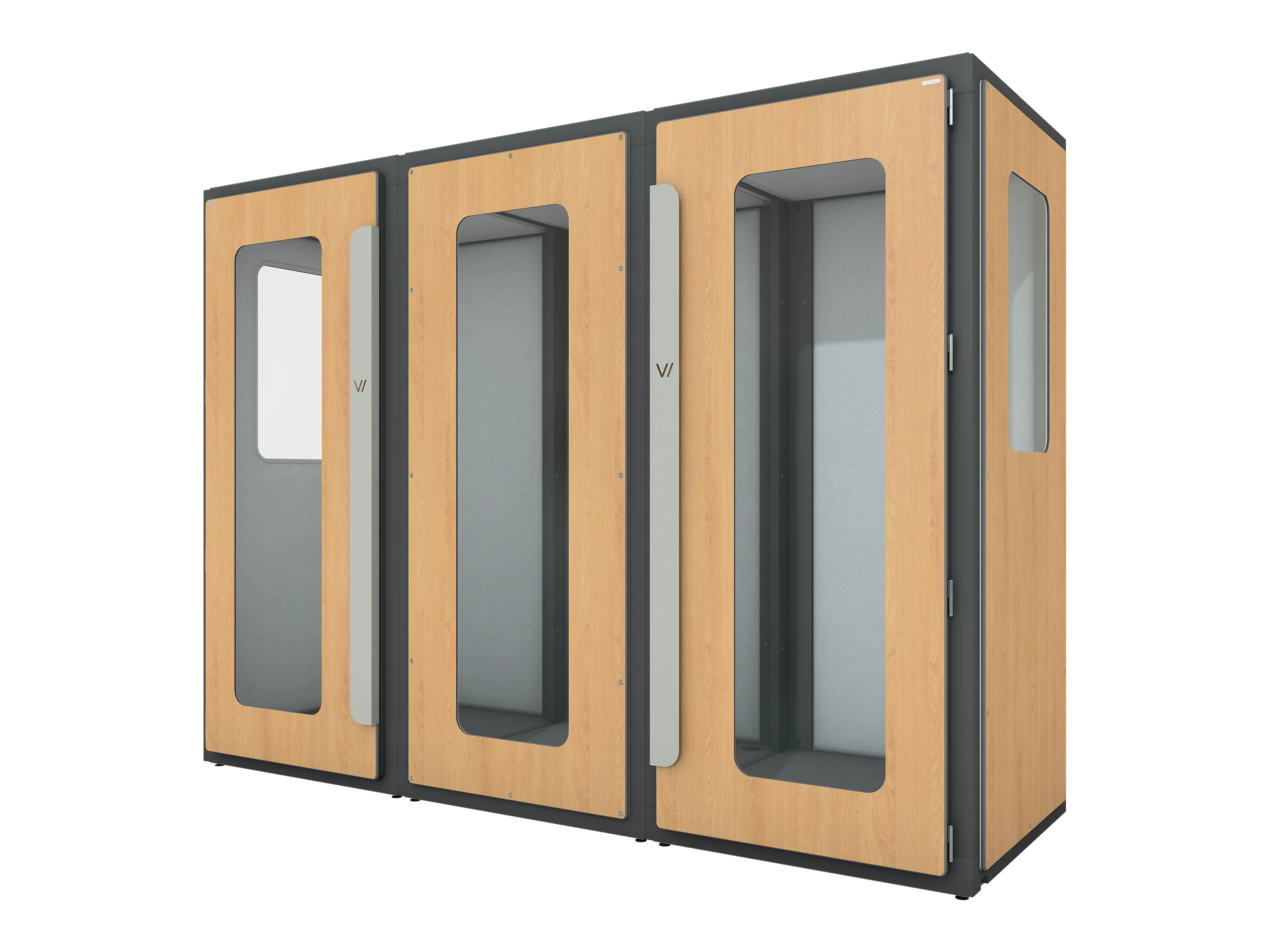 Vicoustic VicBooth Office 1x3m Chat Booth Soundproofing in Natural Oak