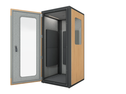Vicoustic VicBooth Ultra Vocal Booth Soundproofing Booth in Natural Oak