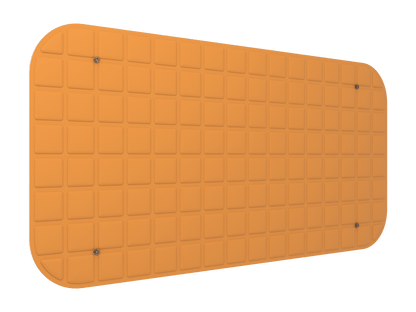 Vicoustic VicOffice Wall Sound Absorbing Acoustic Panel for Glass Doors in Pumpkin Orange