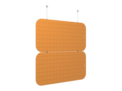 Vicoustic VicOffice Suspended Divider Sound Absorbing Acoustic Divider in Pumpkin Orange