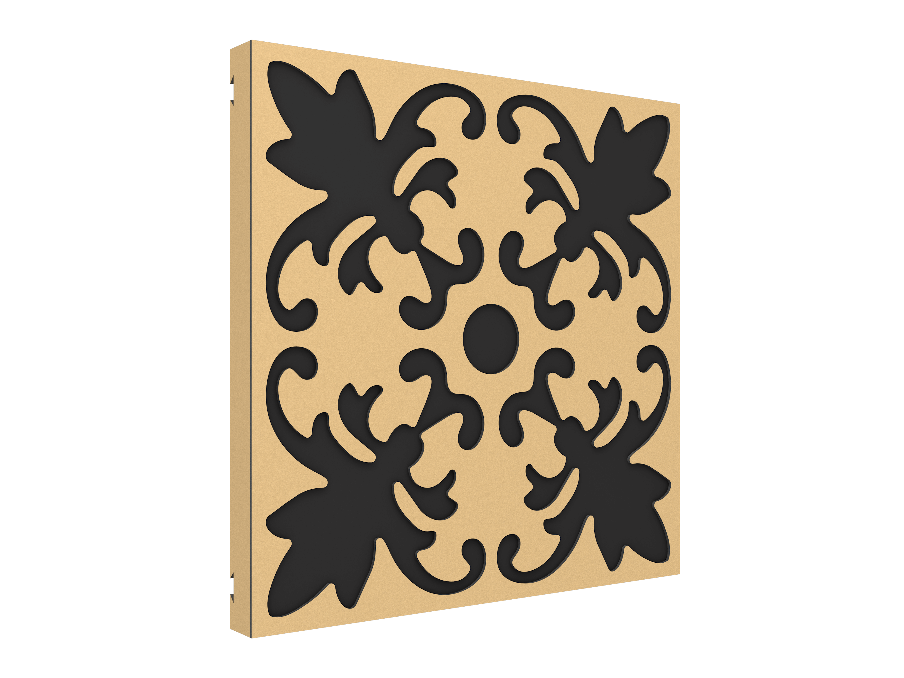 Vicoustic VicPattern Ultra Lilly Sound Absorbing Acoustic Panel in Metallic Gold