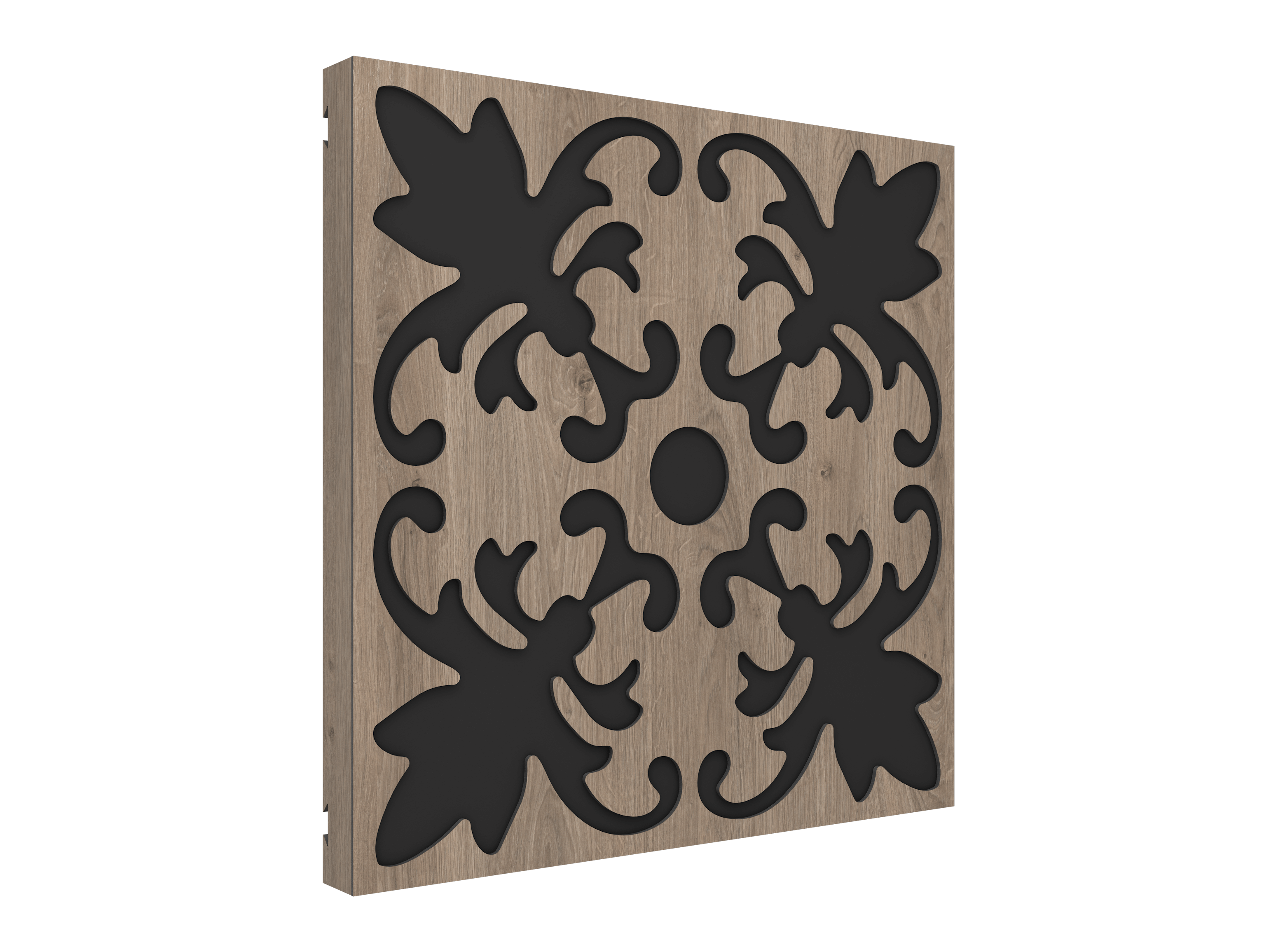 Vicoustic VicPattern Ultra Lilly Sound Absorbing Acoustic Panel in Brown Oak