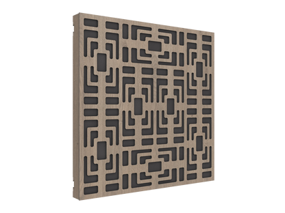 Vicoustic VicPattern Ultra Symmetric MKII Sound Absorbing Acoustic Panel in Brown Oak