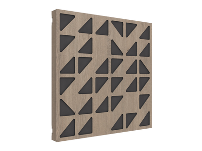 Vicoustic VicPattern Ultra Triangles MKII Sound Absorbing Acoustic Panel in Brown Oak