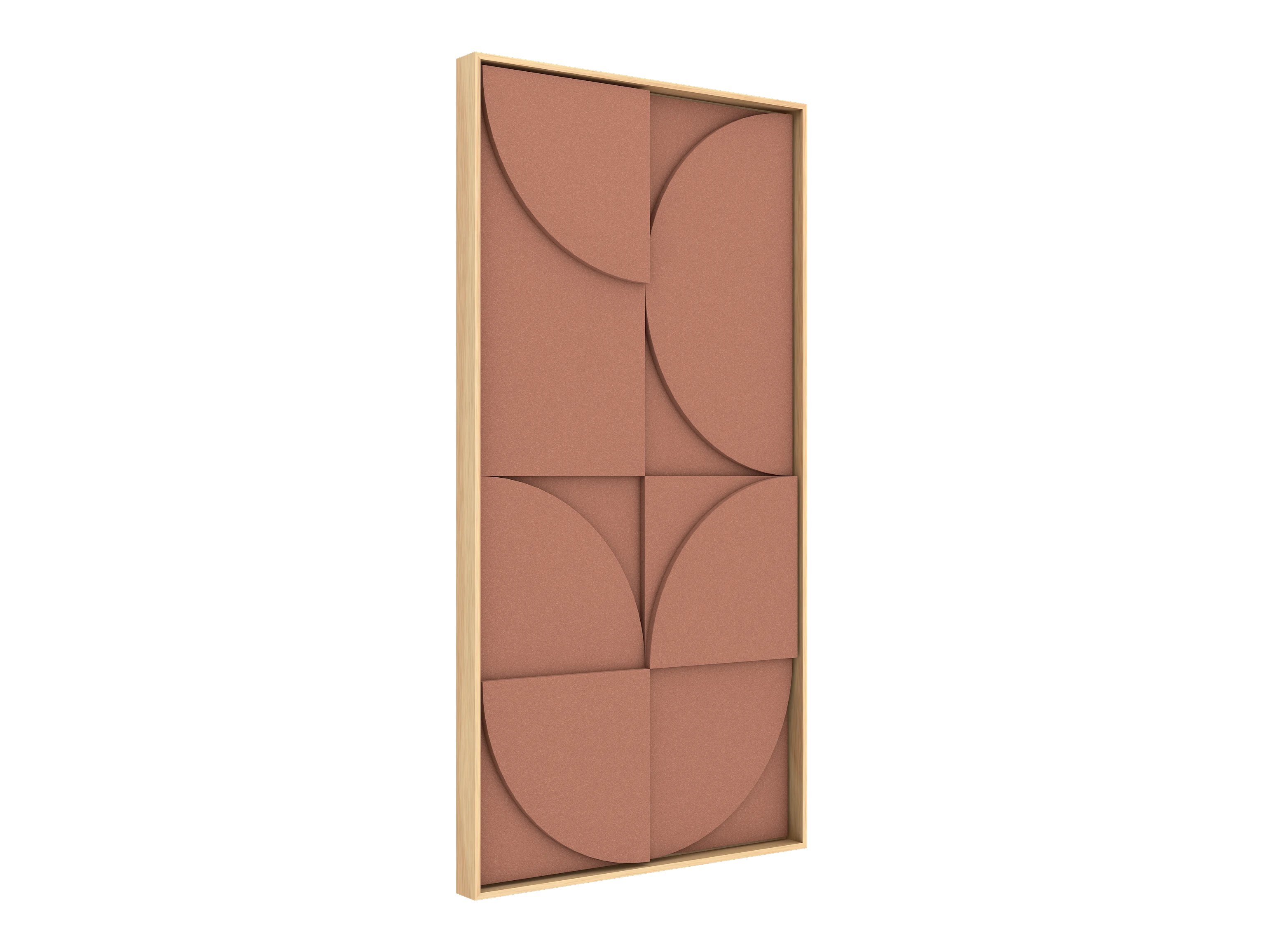 Vicoustic VicShape 3D Sound Absorbing Acoustic Framed Relief Panel in Coral Haze