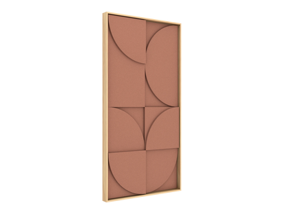 Vicoustic VicShape 3D Sound Absorbing Acoustic Framed Relief Panel in Coral Haze