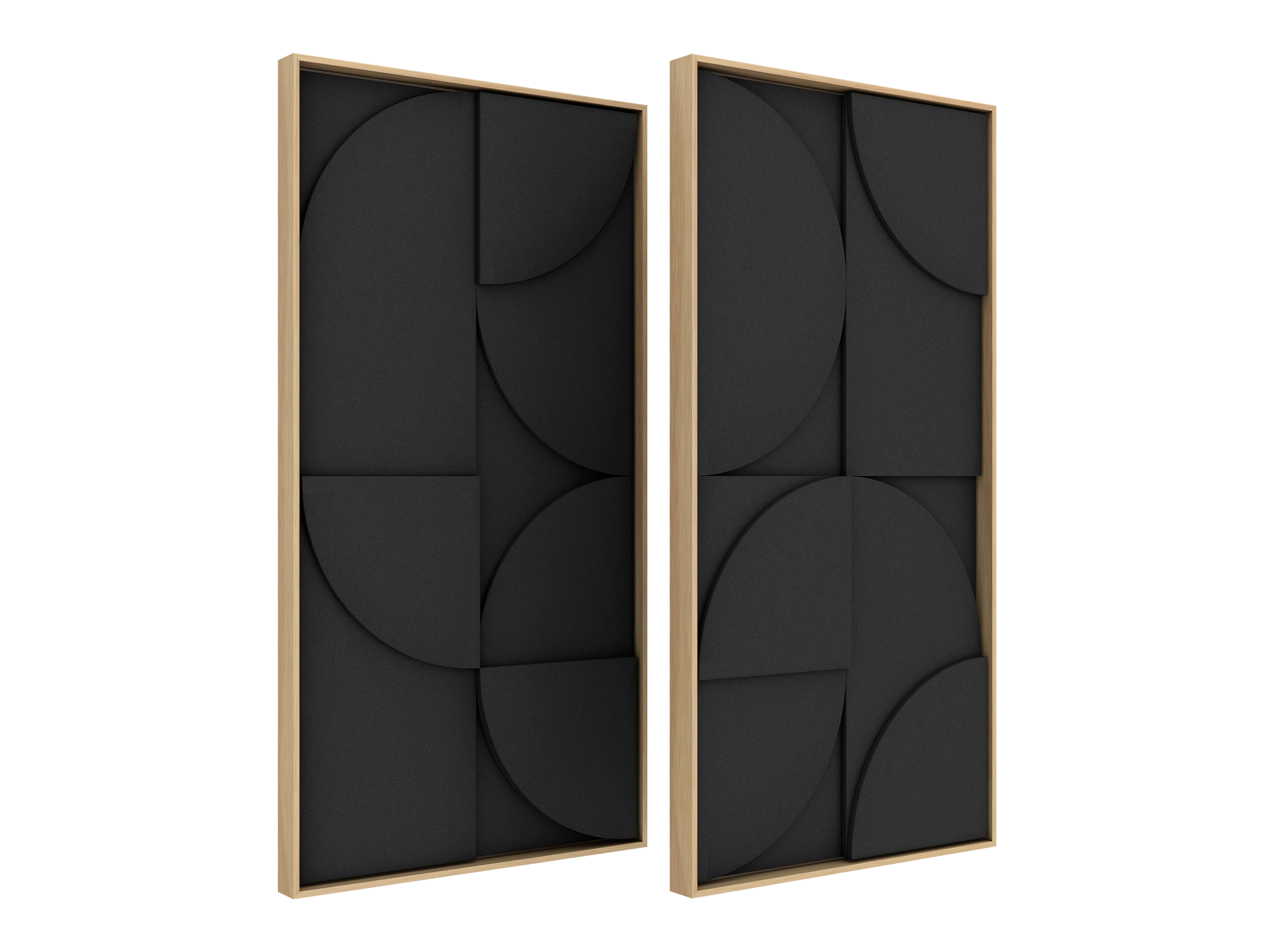 Vicoustic VicShape 3D Duo Sound Absorbing Acoustic Framed Relief Panel in Black