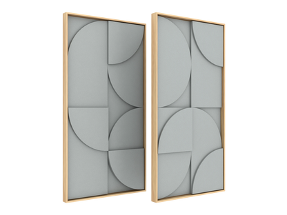 Vicoustic VicShape 3D Duo Sound Absorbing Acoustic Framed Relief Panel in Glacier