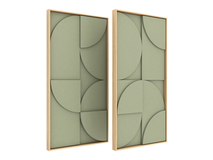 Vicoustic VicShape 3D Duo Sound Absorbing Acoustic Framed Relief Panel in Gleam