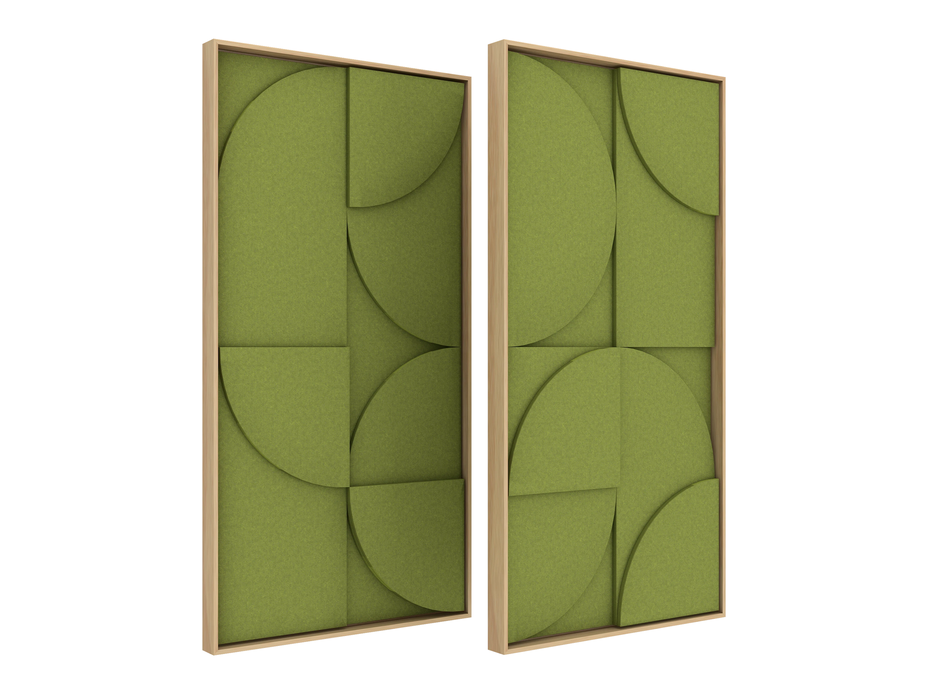 Vicoustic VicShape 3D Duo Sound Absorbing Acoustic Framed Relief Panel in Green