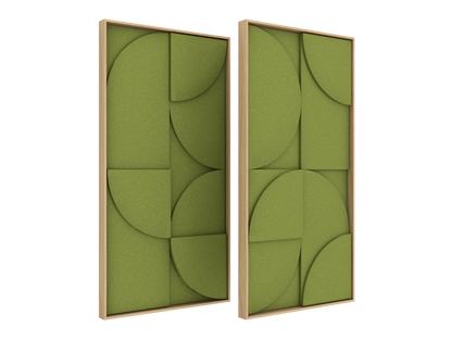 Vicoustic VicShape 3D Duo Sound Absorbing Acoustic Framed Relief Panel in Green