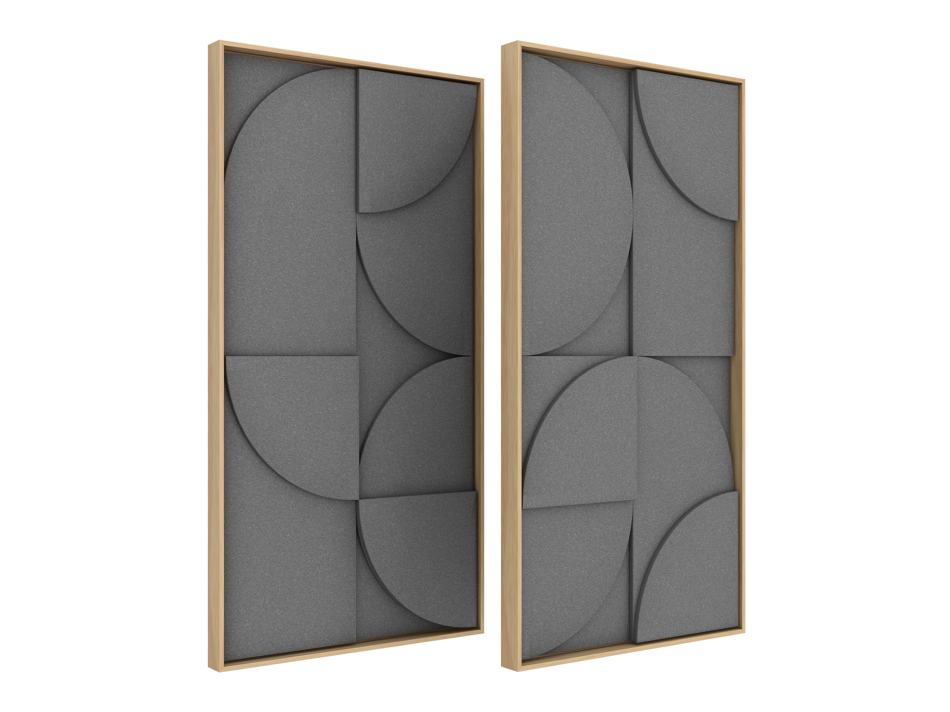 Vicoustic VicShape 3D Duo Sound Absorbing Acoustic Framed Relief Panel in Grey