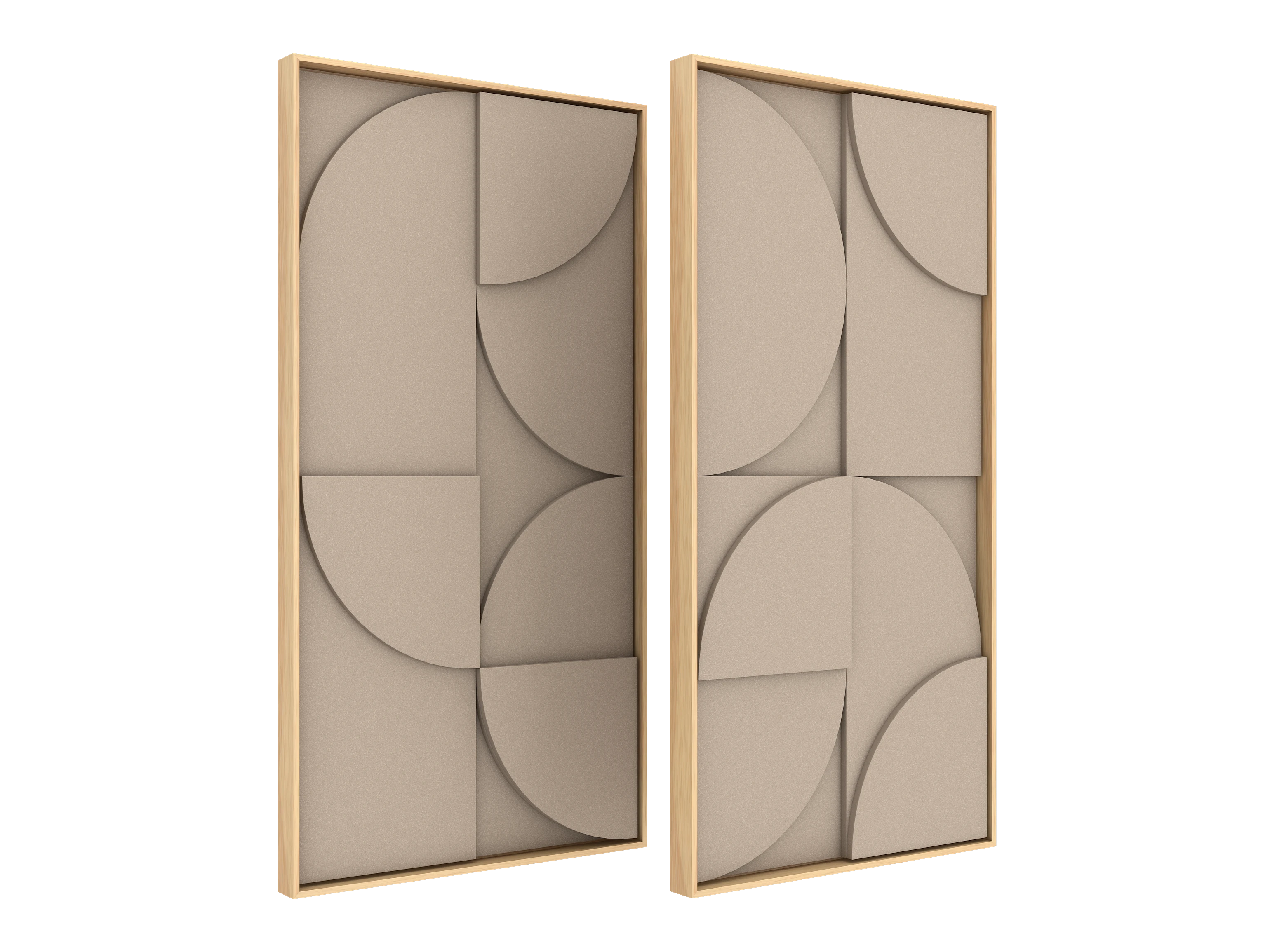 Vicoustic VicShape 3D Duo Sound Absorbing Acoustic Framed Relief Panel in Pearl