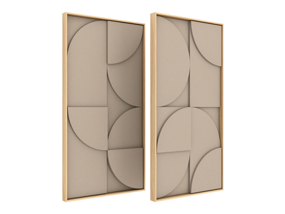 Vicoustic VicShape 3D Duo Sound Absorbing Acoustic Framed Relief Panel in Pearl
