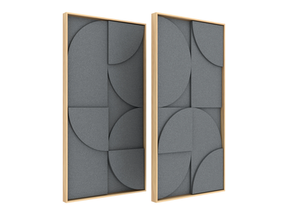 Vicoustic VicShape 3D Duo Sound Absorbing Acoustic Framed Relief Panel in Tornado