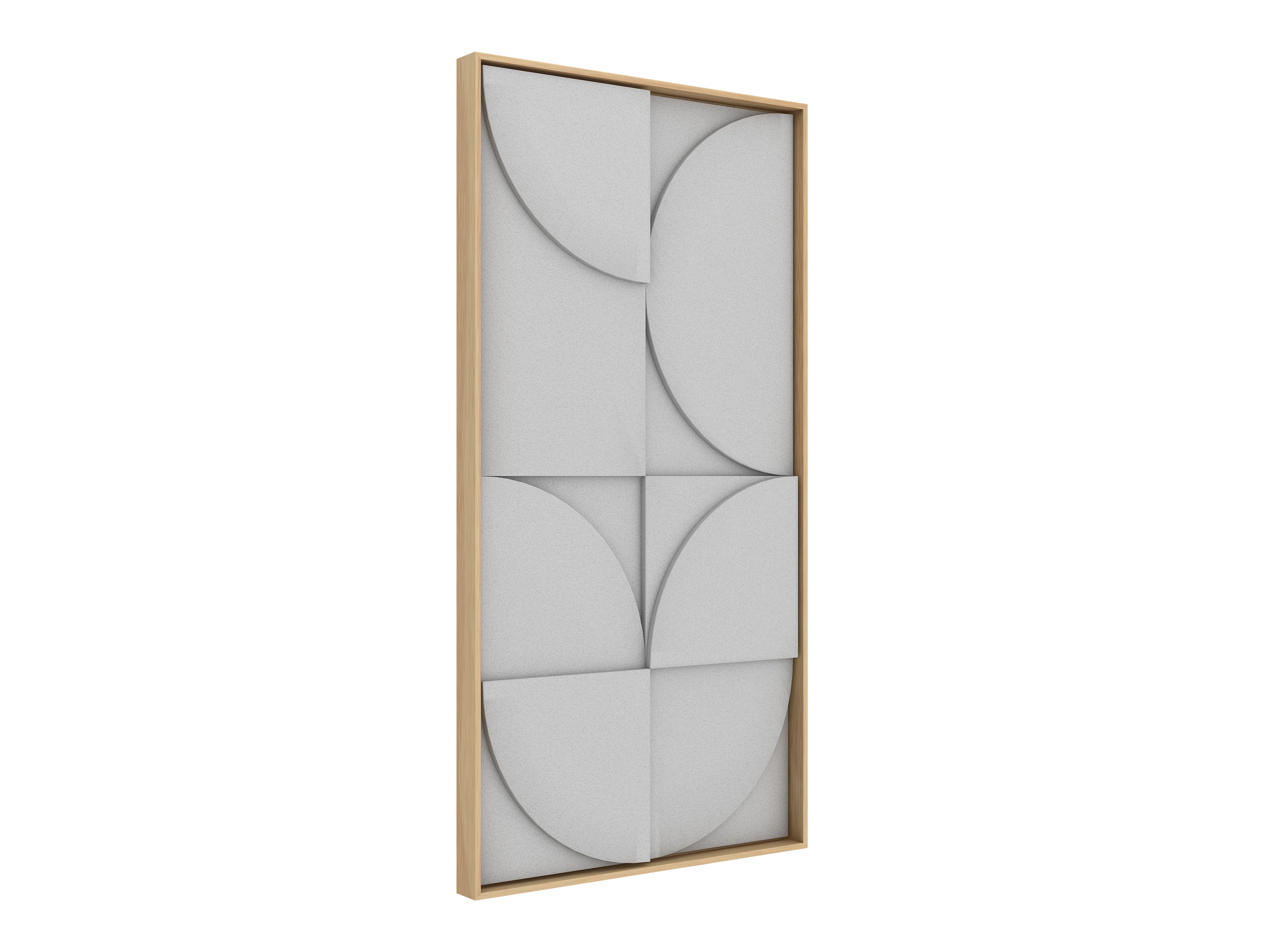 Vicoustic VicShape 3D Sound Absorbing Acoustic Framed Relief Panel in Light Grey