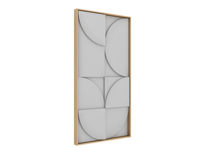 Vicoustic VicShape 3D Sound Absorbing Acoustic Framed Relief Panel in Light Grey