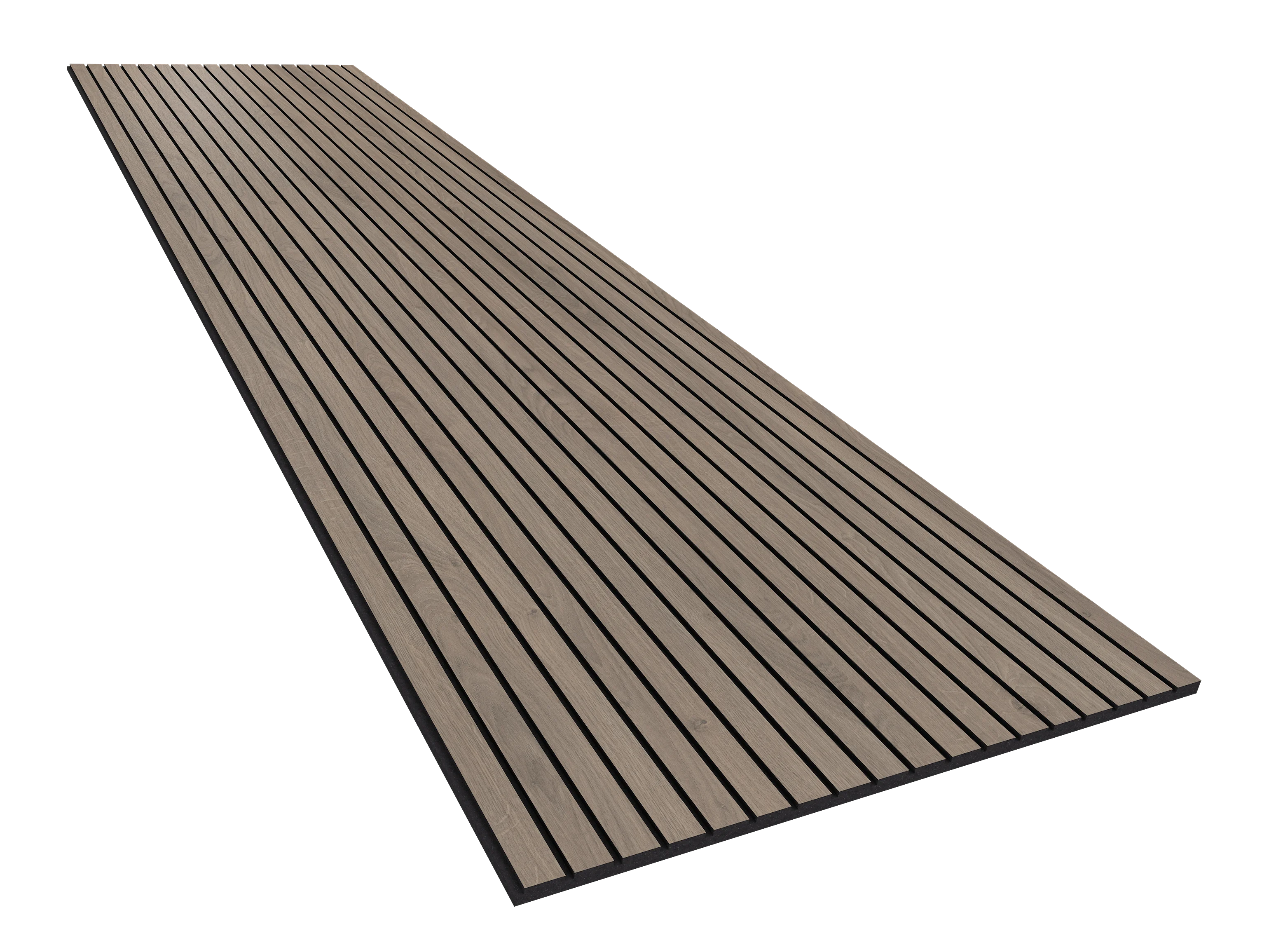 Vicoustic VicStrip 240cm Acoustic Slat Panel in Brown Oak Black PET
